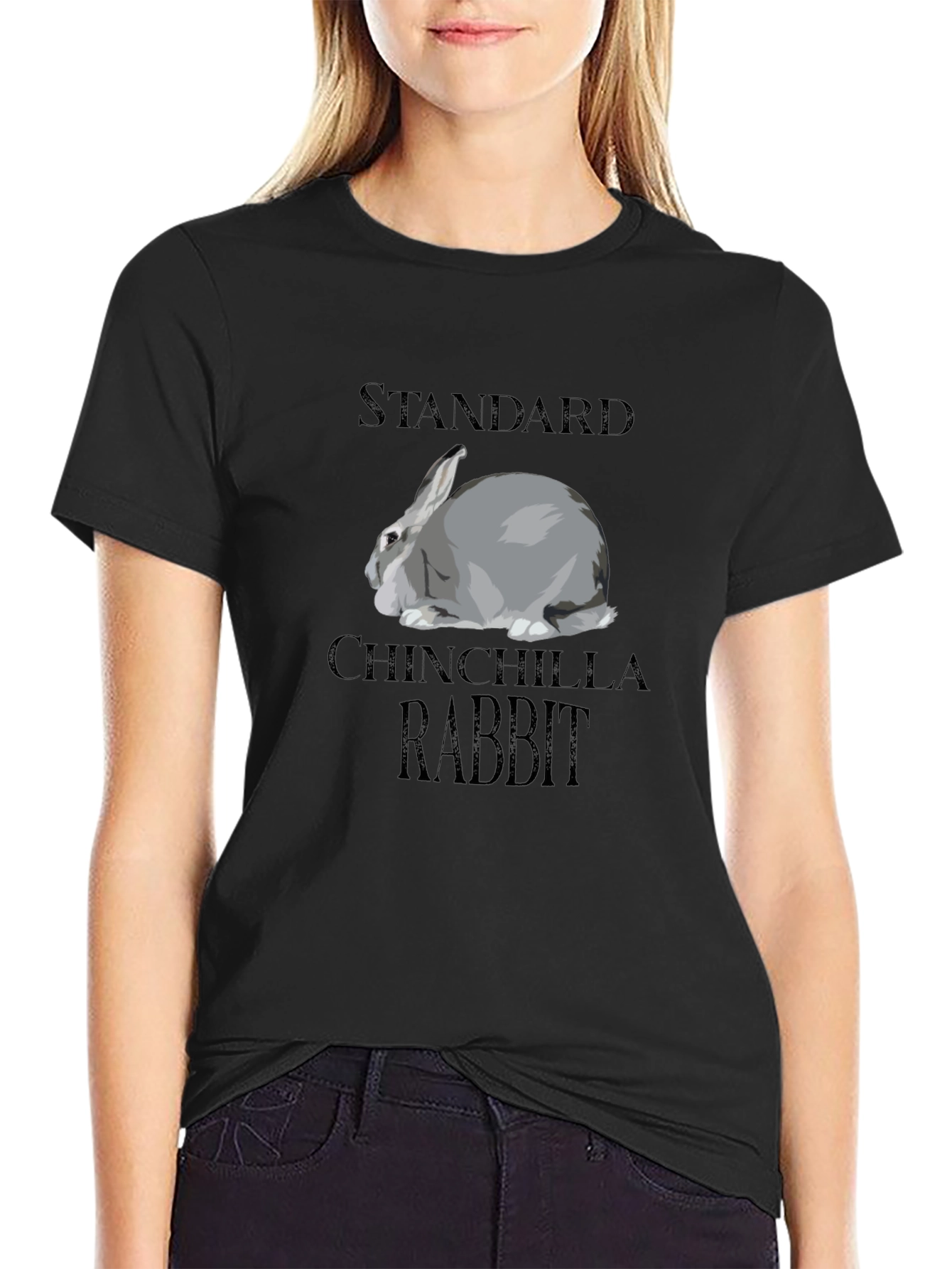 Standard Chinchilla Rabbit Graphic T-Shirt
