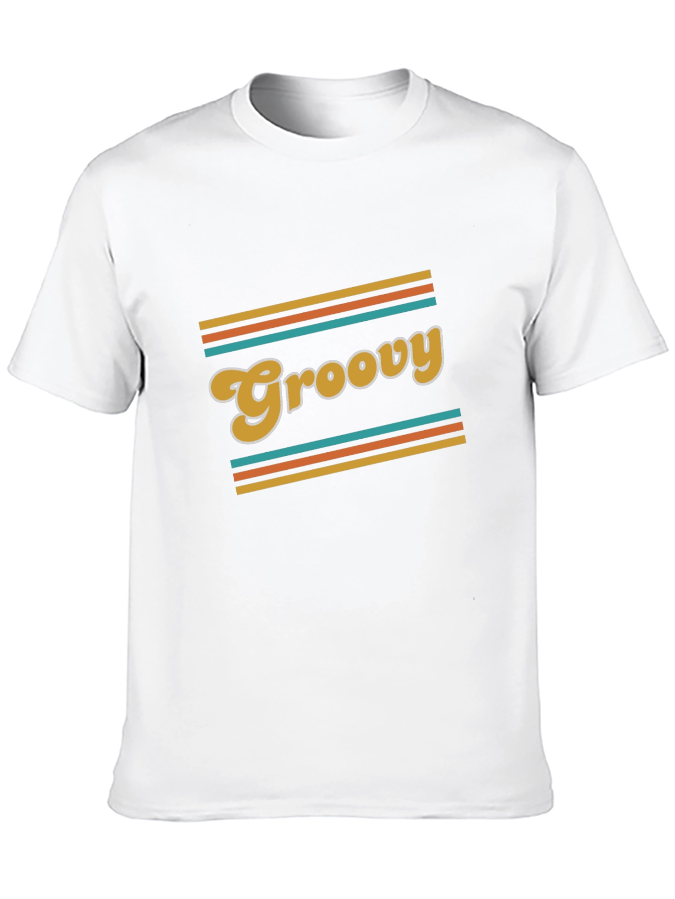 Groovy Retro Style Black T-Shirt