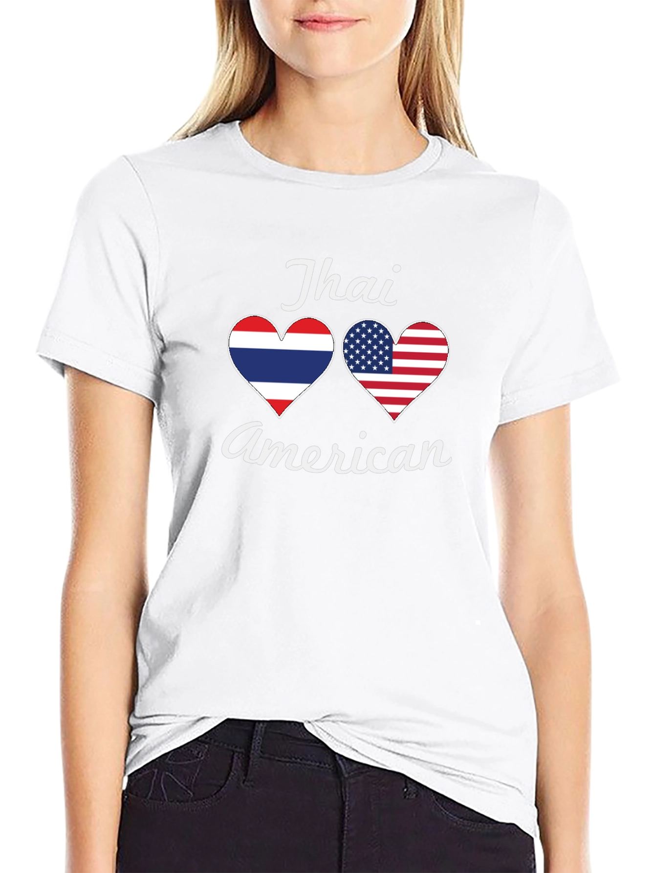 Thai American Heart Flag T-Shirt