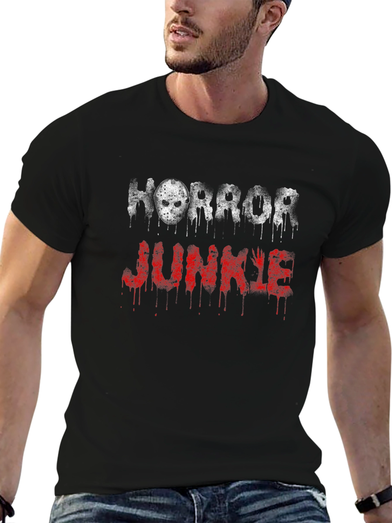 Horror Junkie Graphic Tee - Black