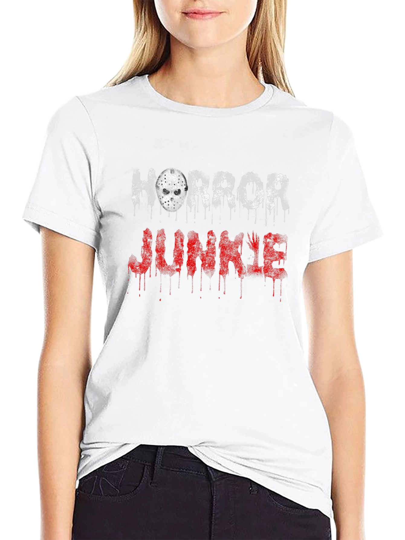 Horror Junkie Graphic Tee - Black