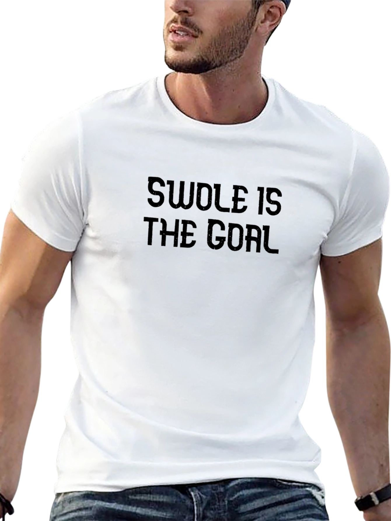 Swole is the Goal Black Graphic Tee