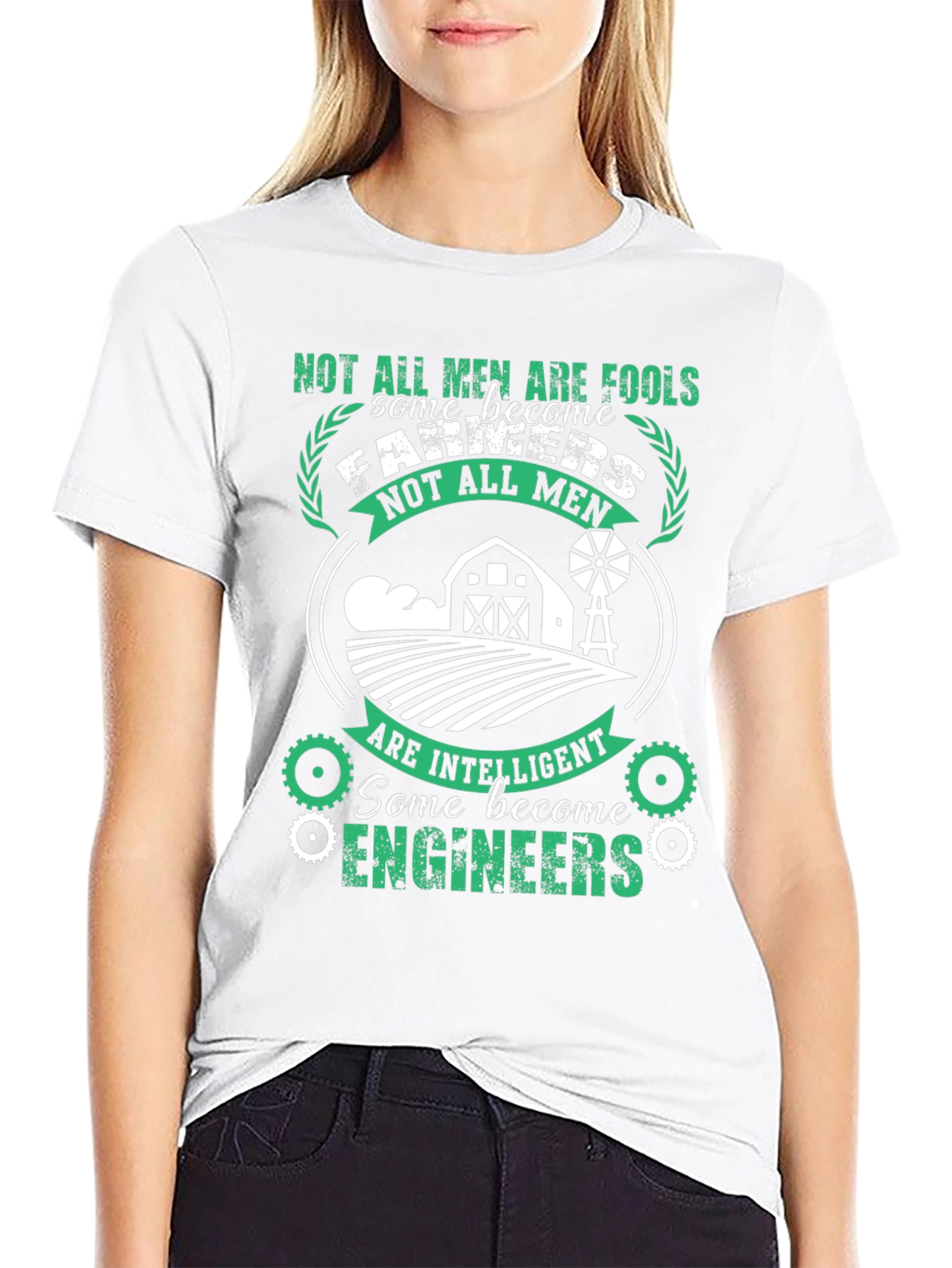 Mens Farmer & Engineer T-Shirt - Intelligent Professions