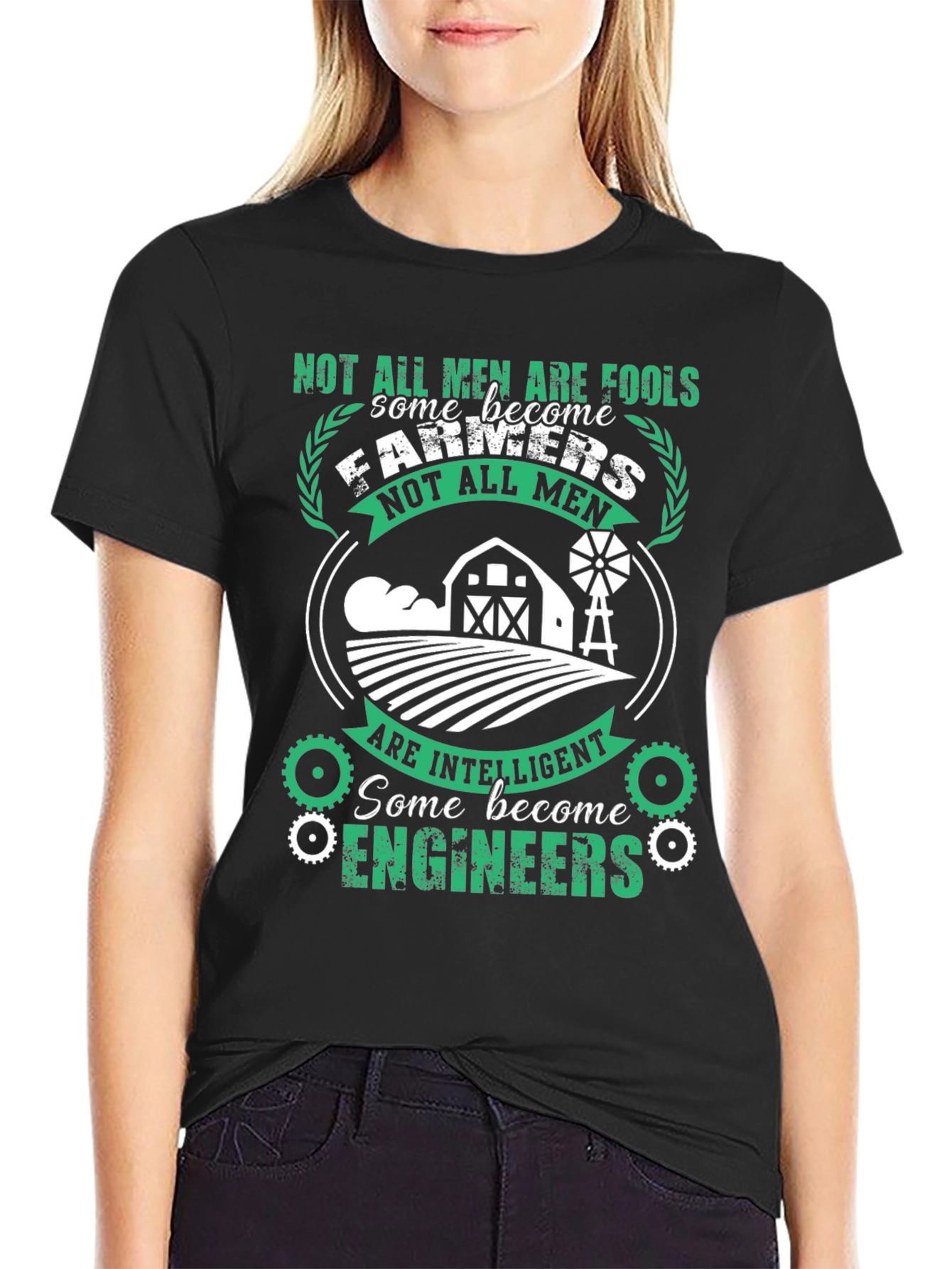 Mens Farmer & Engineer T-Shirt - Intelligent Professions
