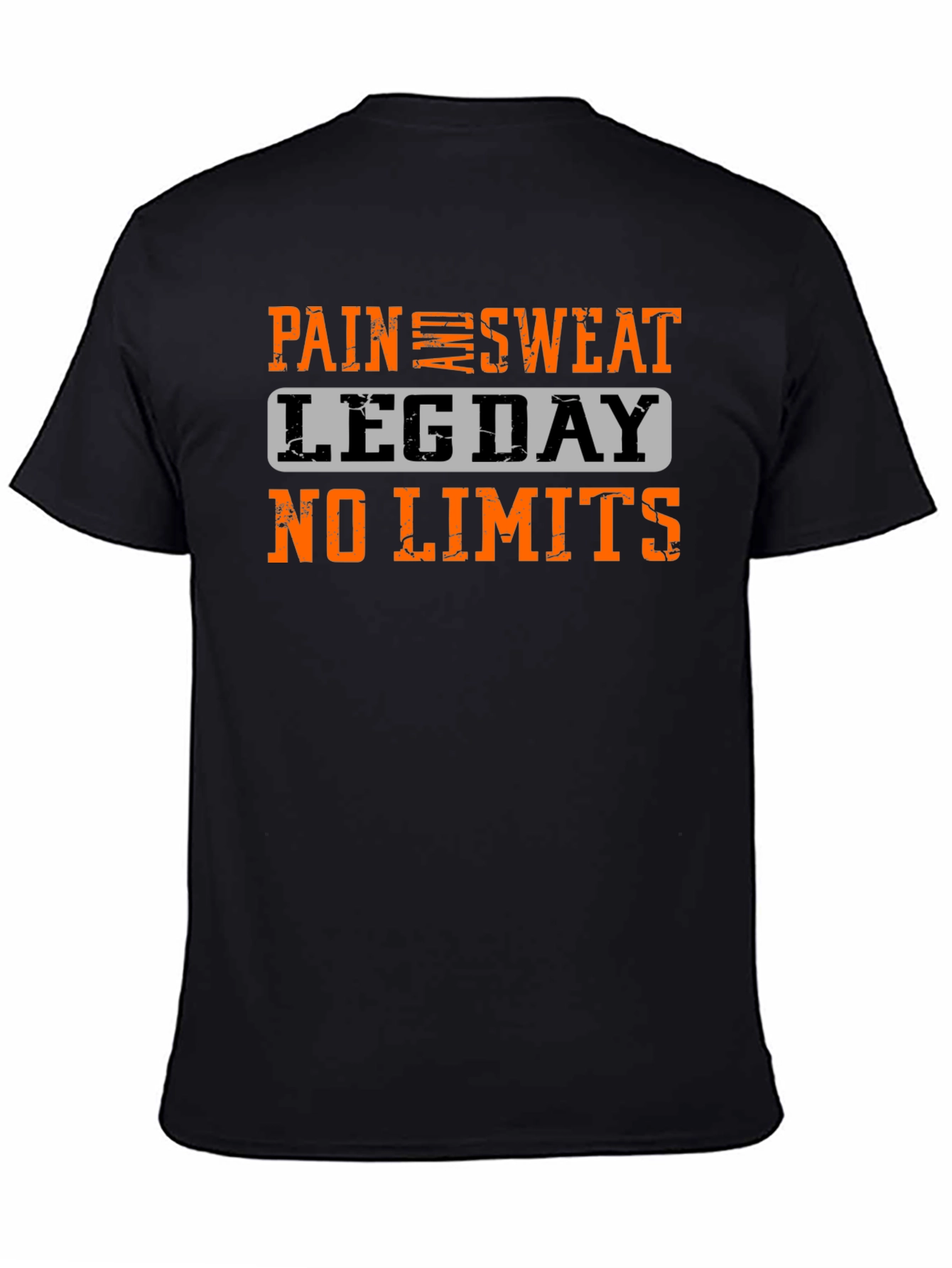 Pain Sweat Leg Day No Limits Black T-Shirt