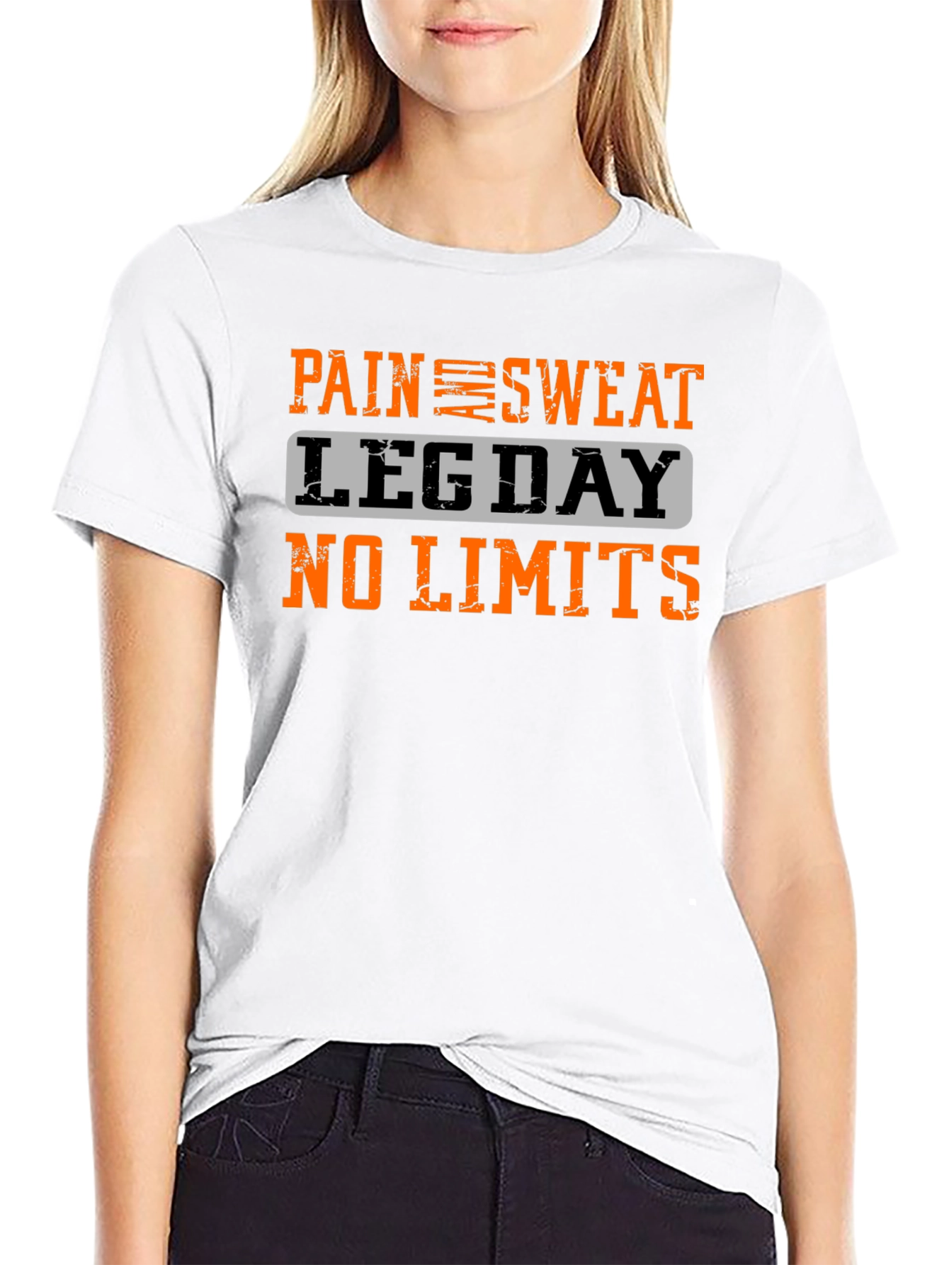 Pain Sweat Leg Day No Limits Black T-Shirt