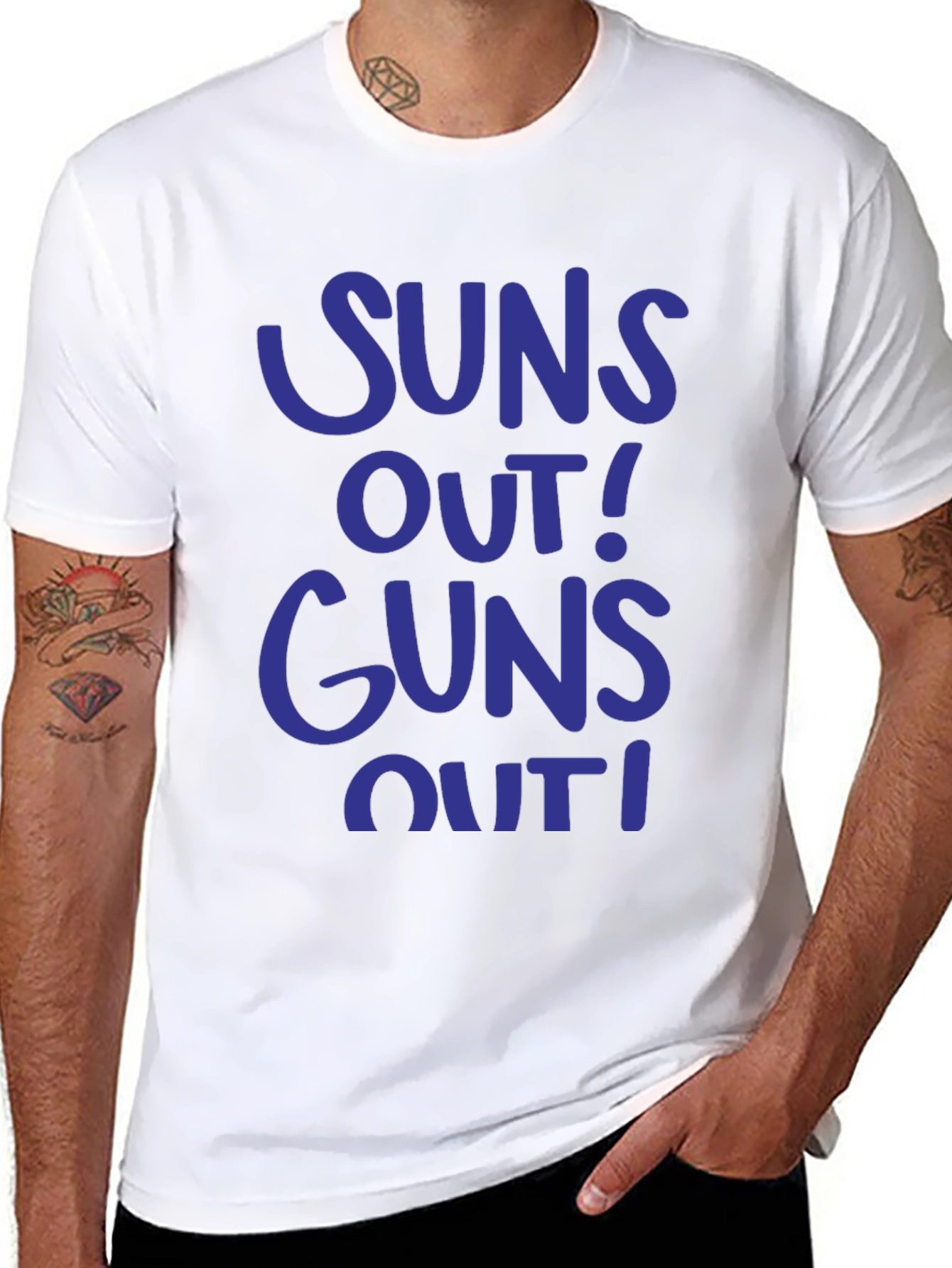 Suns Out Guns Out Funny Graphic T-Shirt