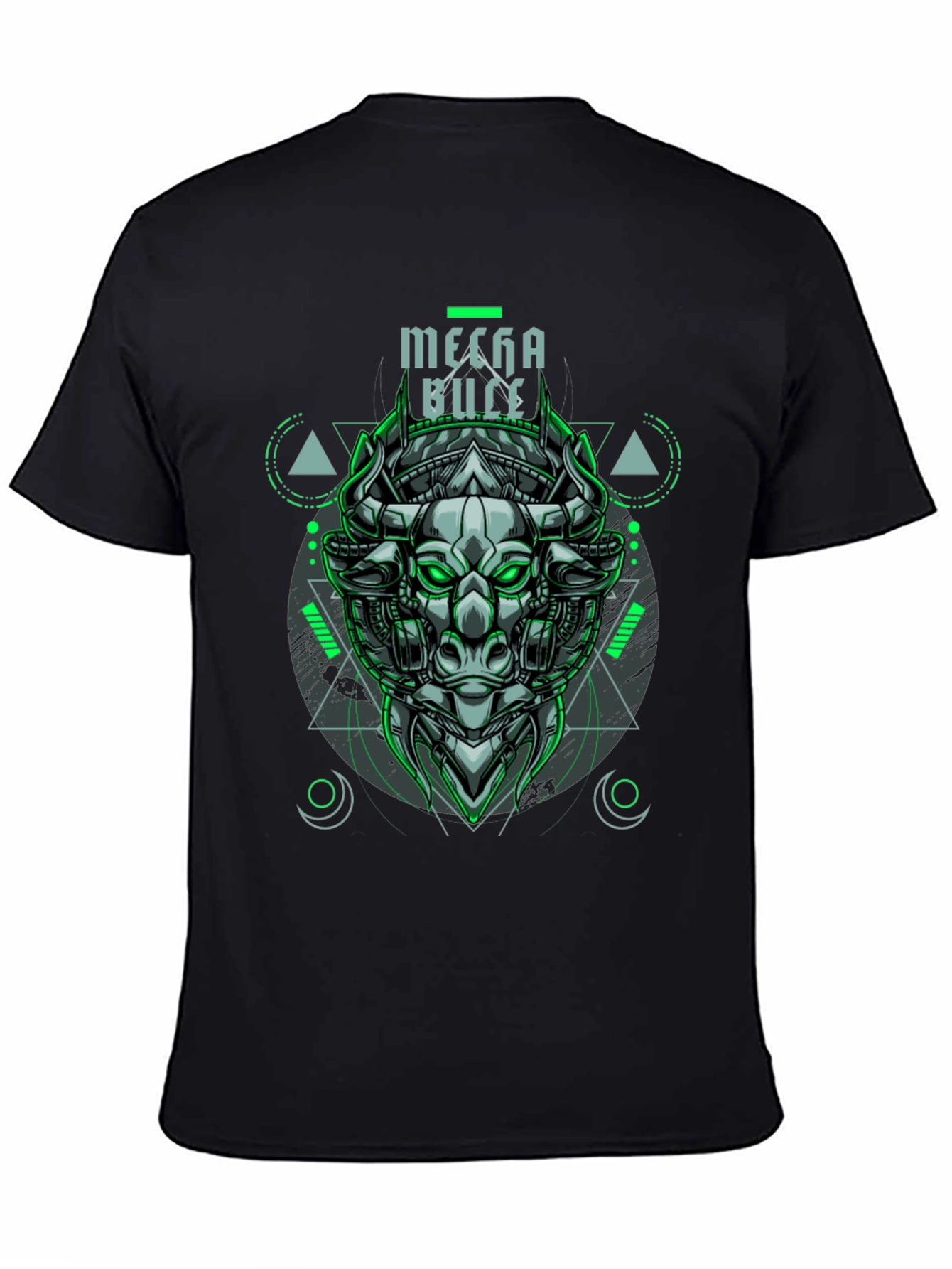 Mecha Bull Graphic Tee - Cyberpunk Style