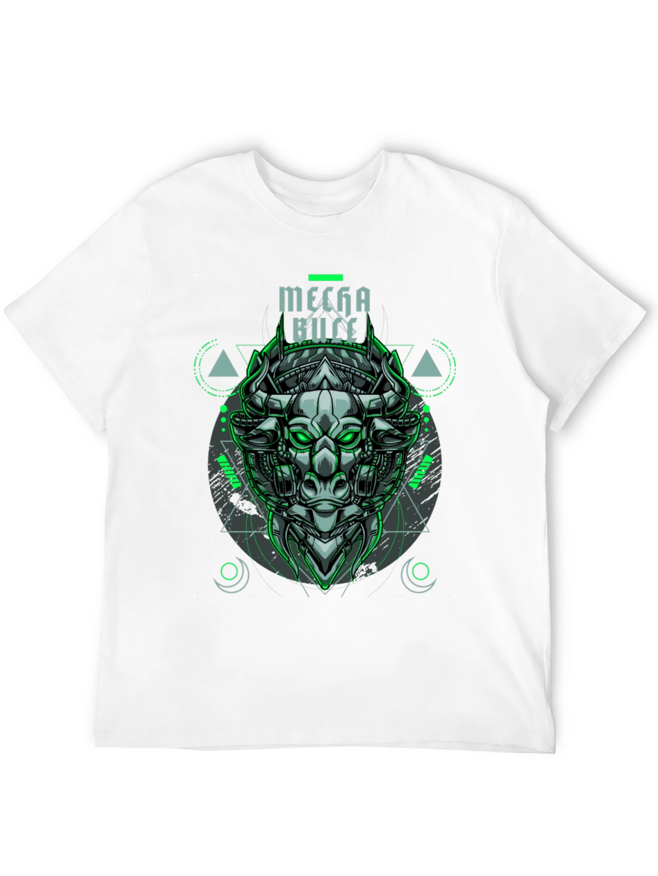 Mecha Bull Graphic Tee - Cyberpunk Style