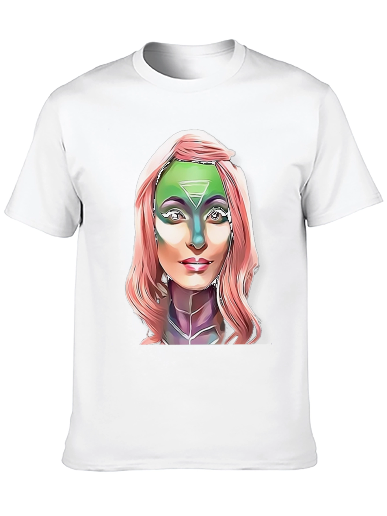 Alien Goddess Graphic T-Shirt - Black Cotton Tee