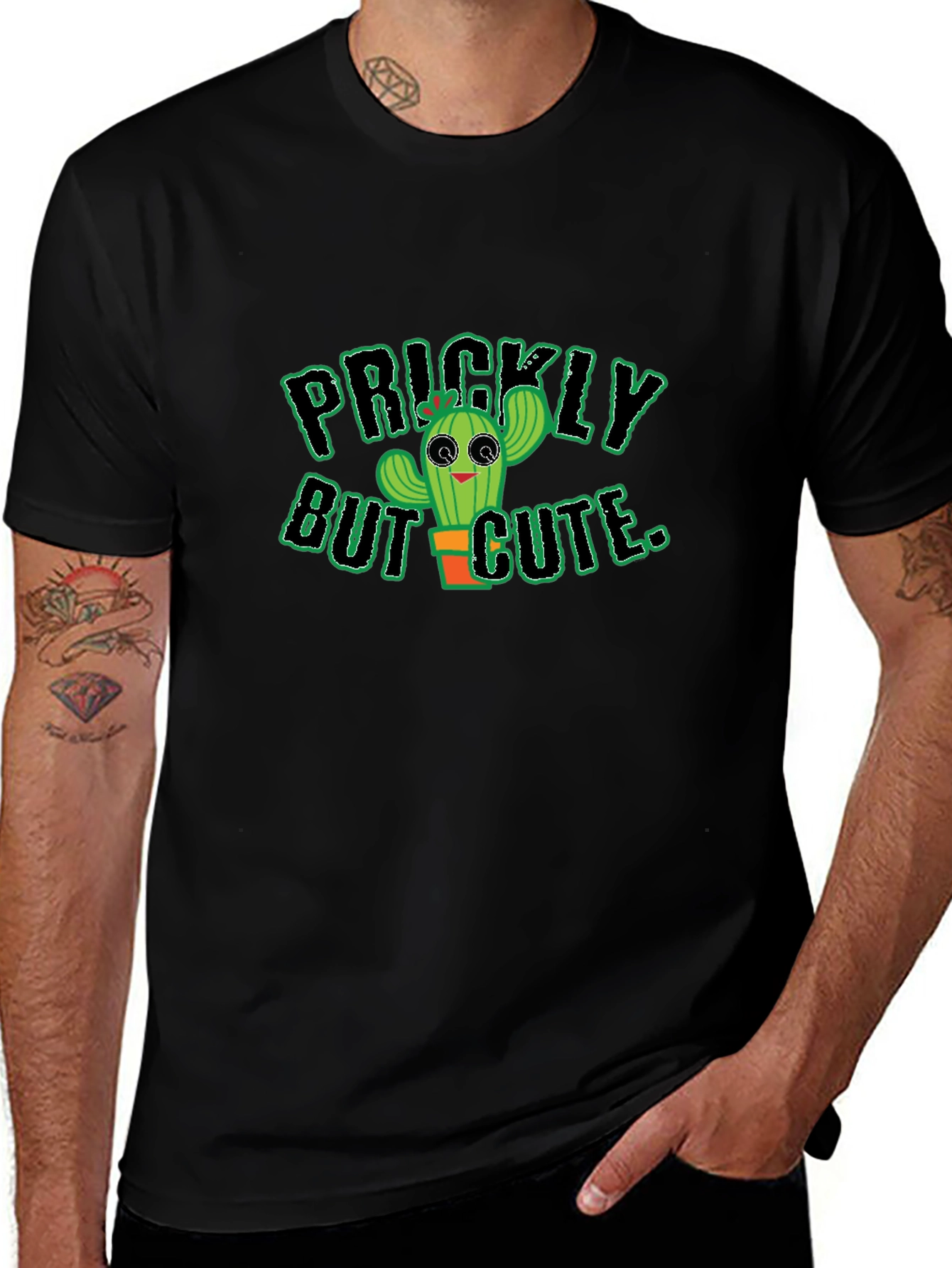 Prickly But Cute Cactus Graphic T-Shirt
