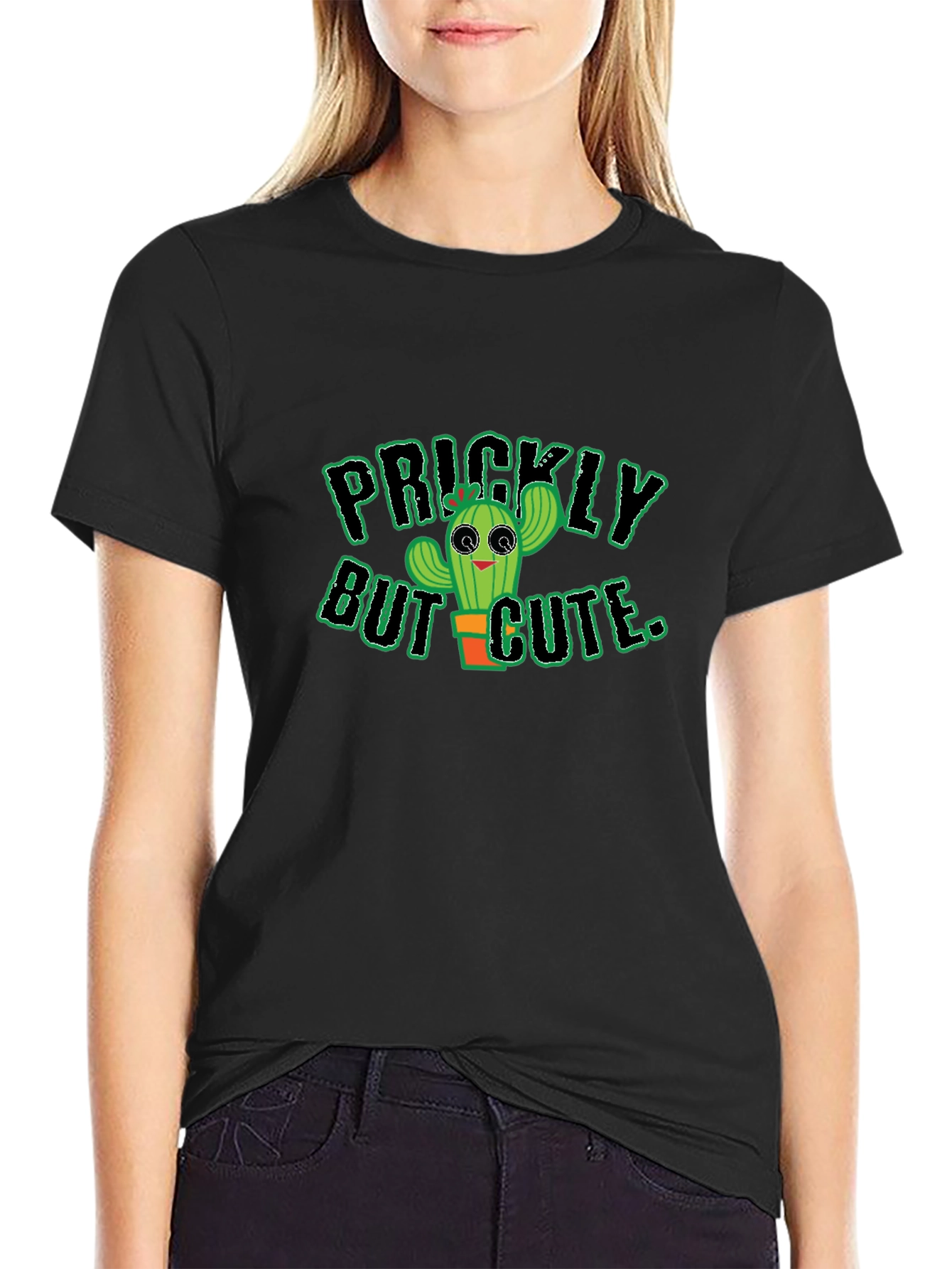 Prickly But Cute Cactus Graphic T-Shirt