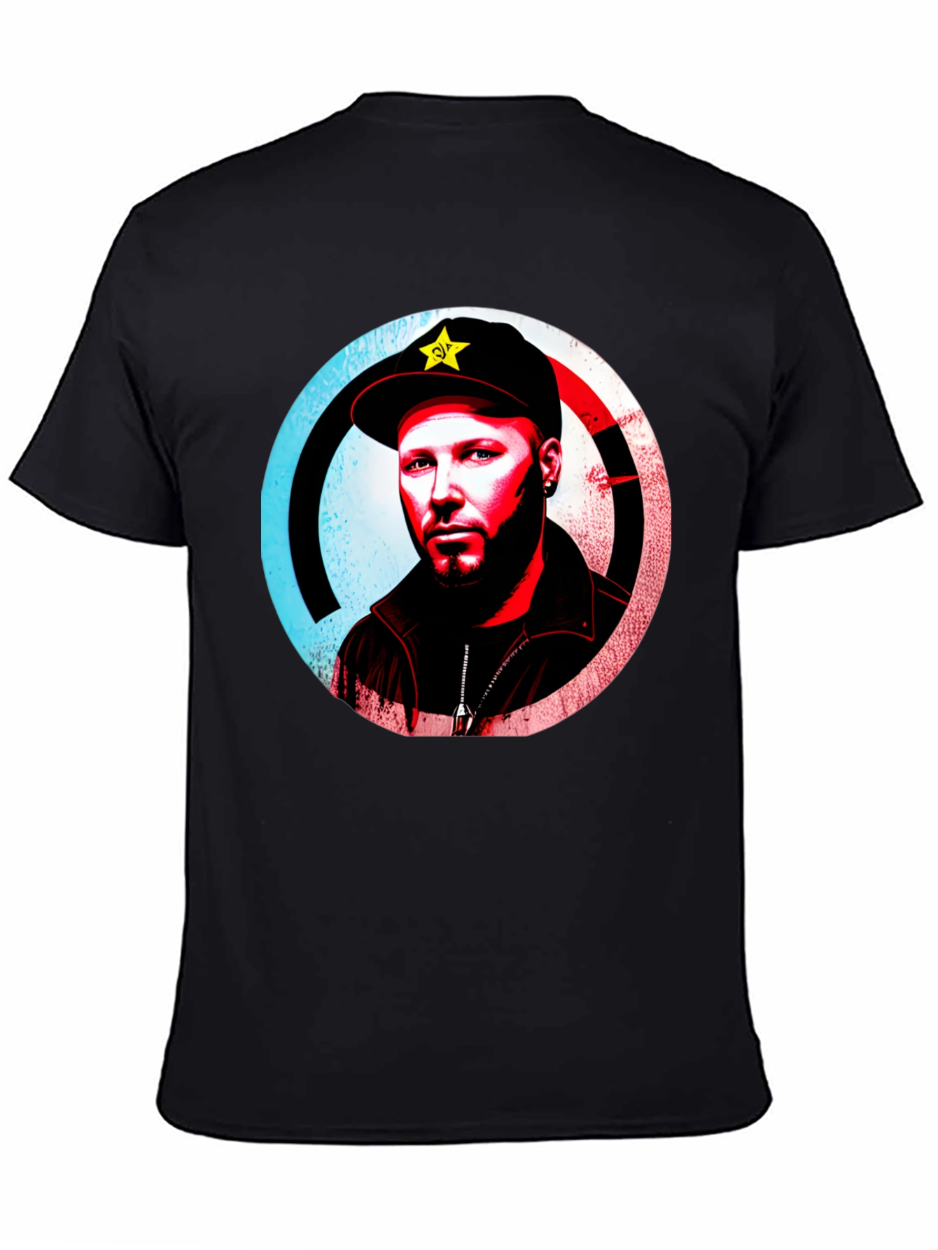 Black T-Shirt with Graphic Design