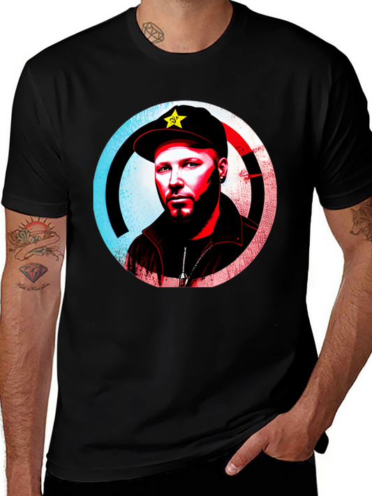 Black T-Shirt with Graphic Design