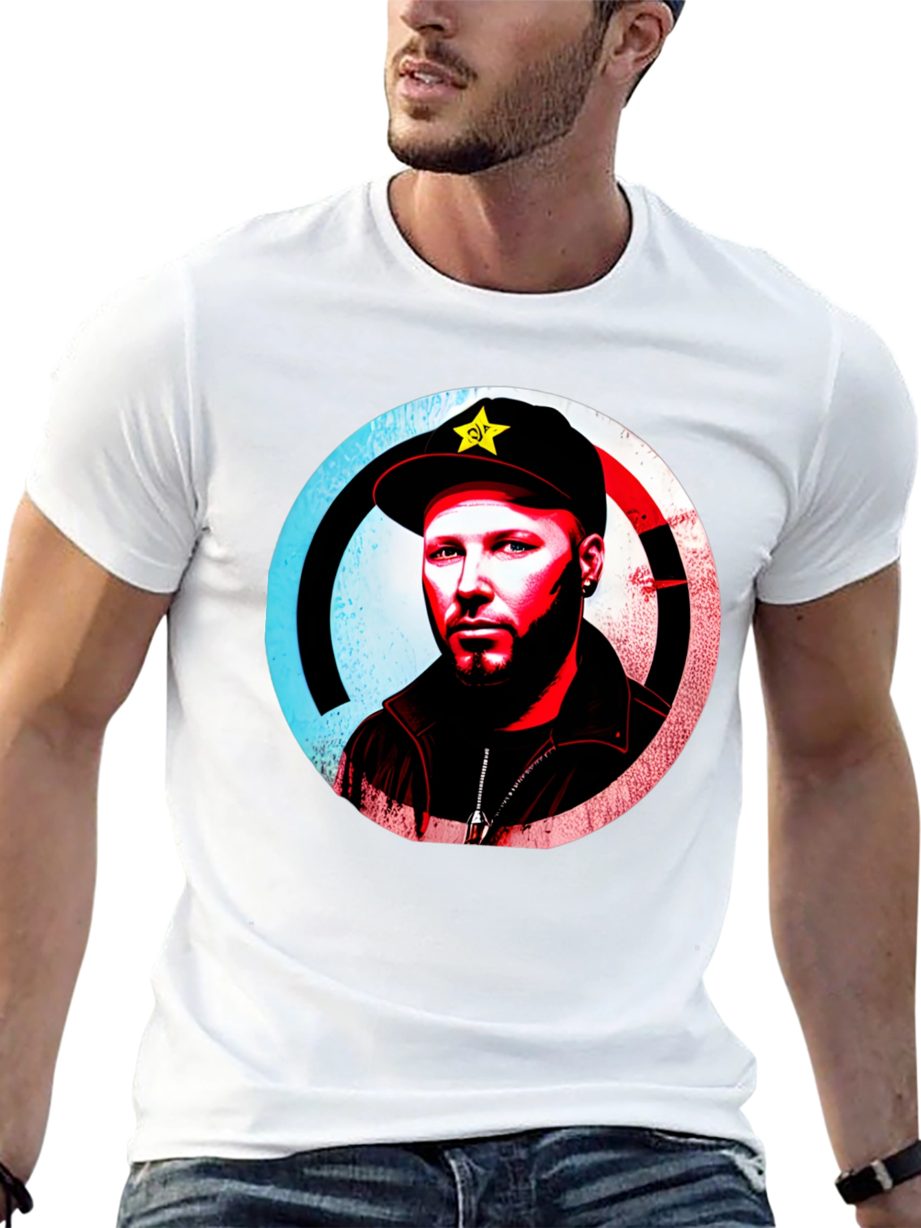 Black T-Shirt with Graphic Design