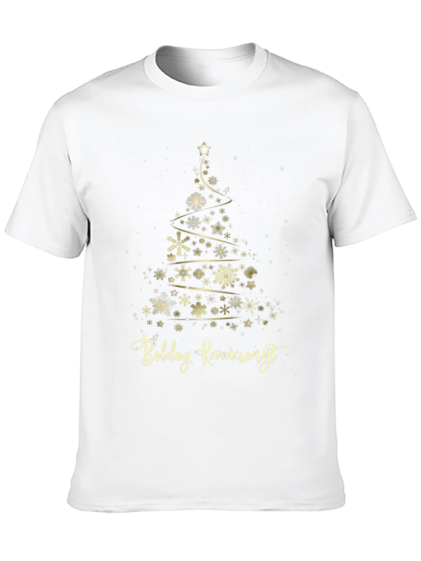 Festive Christmas Tree T-Shirt - Boldog Karácsonyt!
