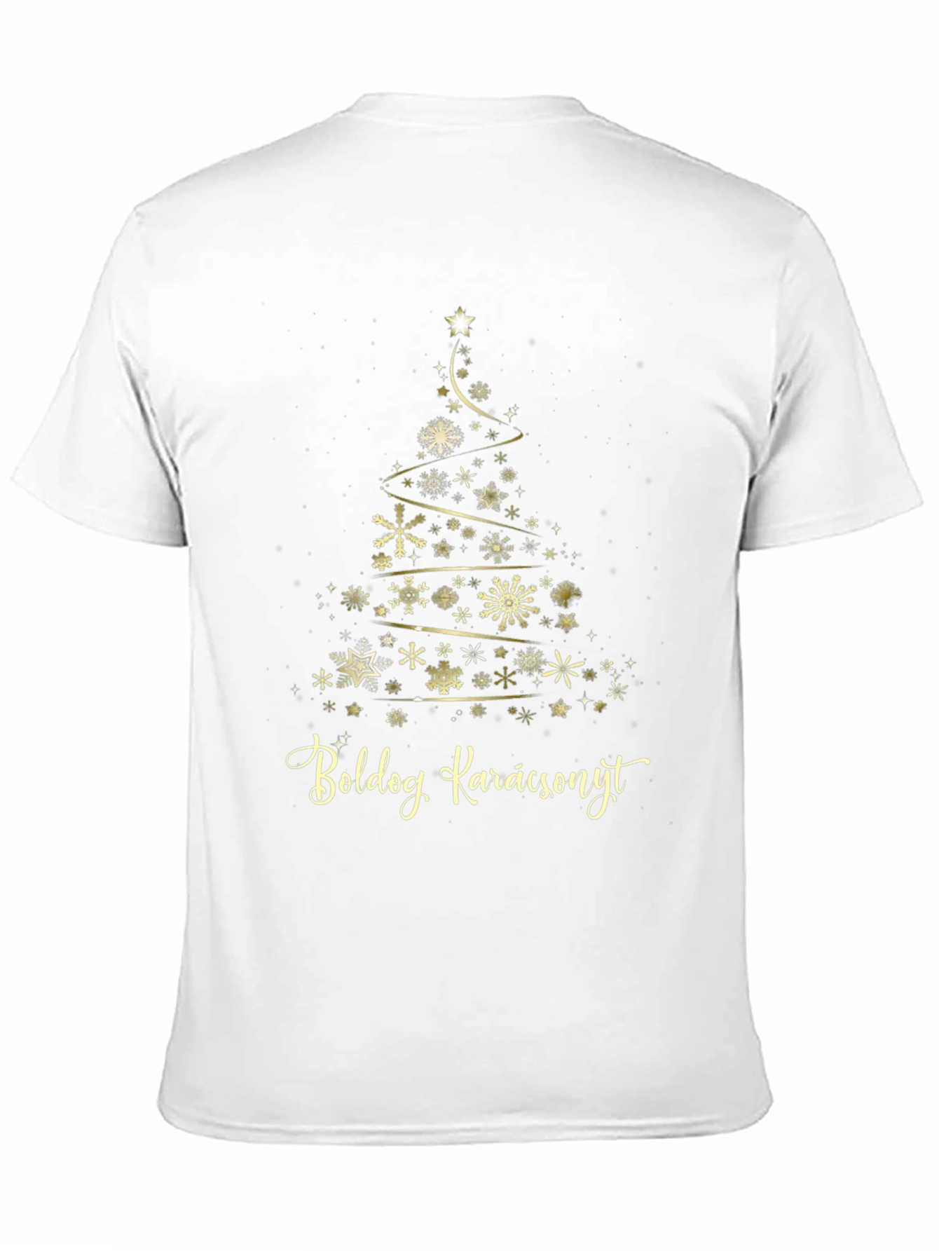 Festive Christmas Tree T-Shirt - Boldog Karácsonyt!