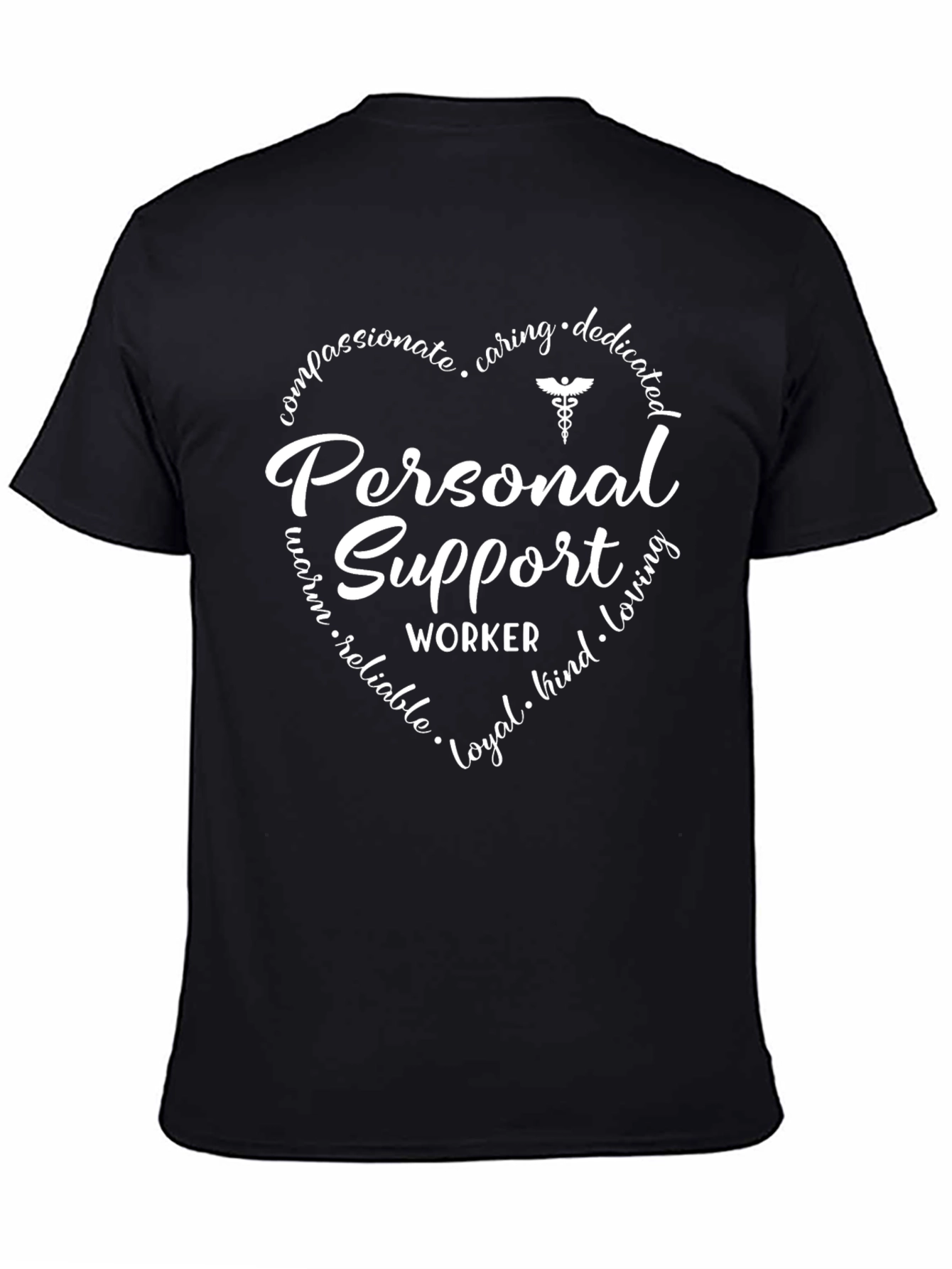Personal Support Worker Heart Graphic T-Shirt