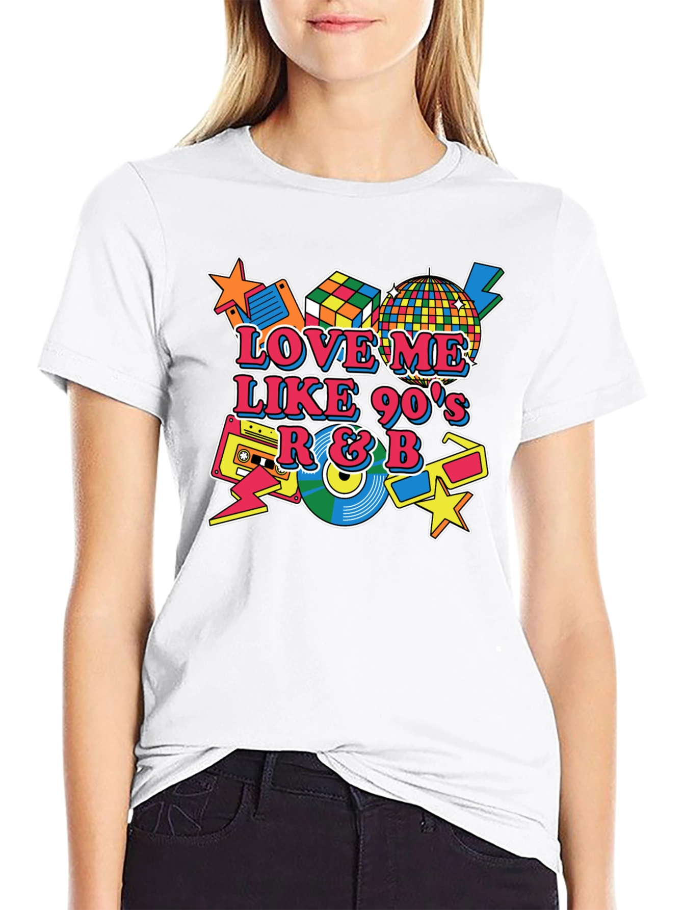 Love Me Like 90s R&B Black T-Shirt