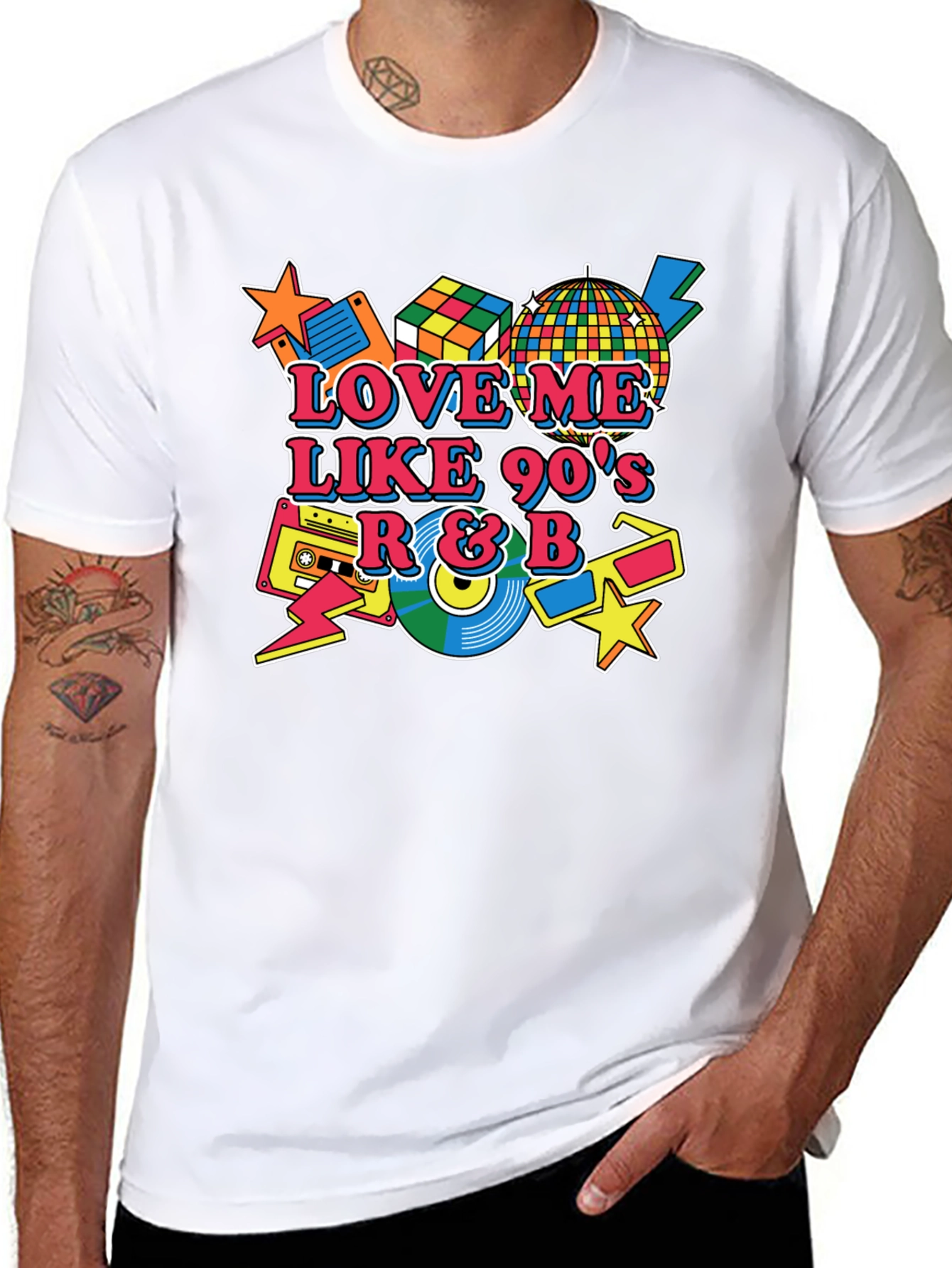 Love Me Like 90s R&B Black T-Shirt
