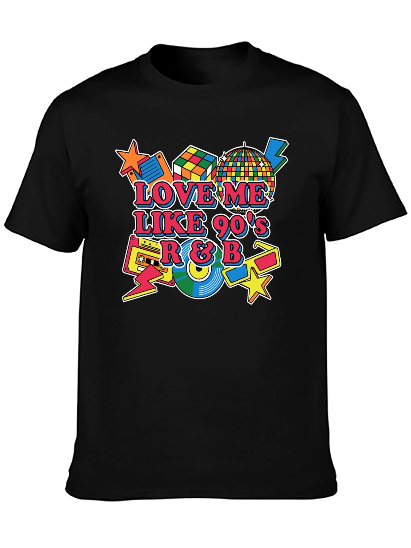 Love Me Like 90s R&B Black T-Shirt