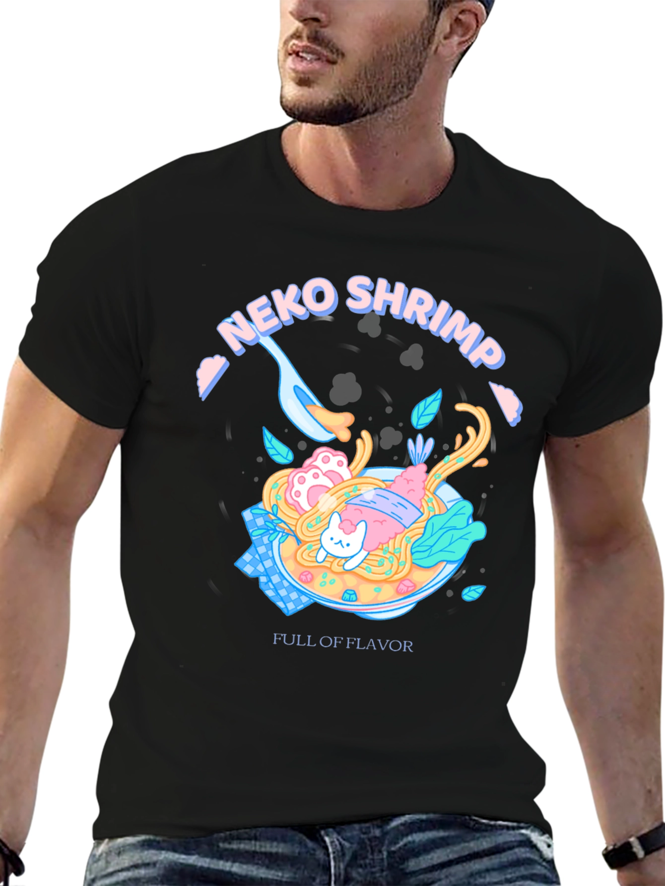 Neko Shrimp Ramen T-Shirt - Full of Flavor!