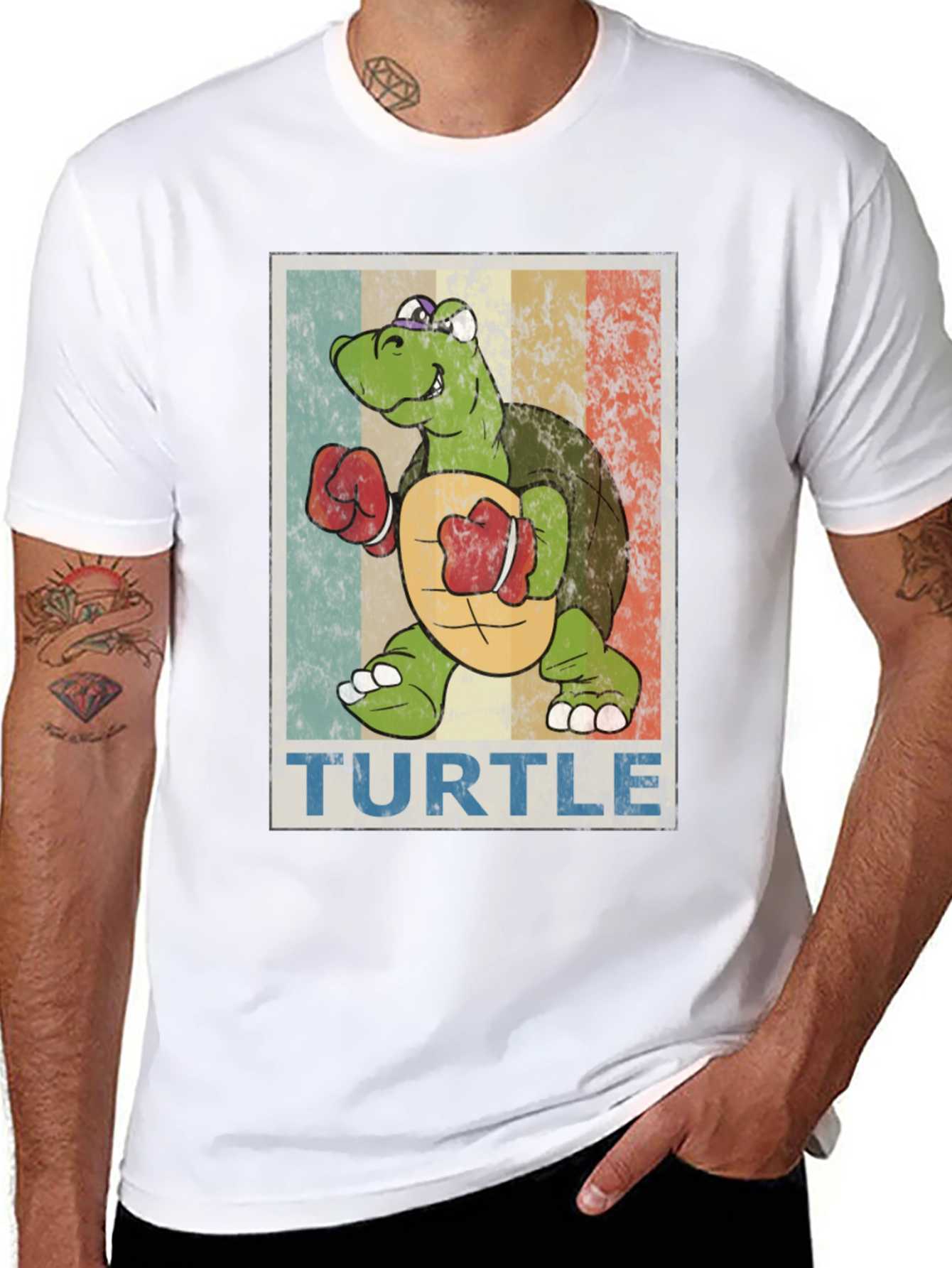 Retro Turtle Boxing T-Shirt