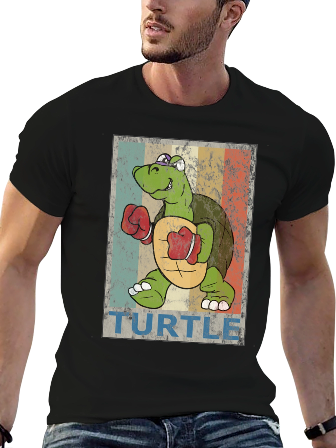 Retro Turtle Boxing T-Shirt
