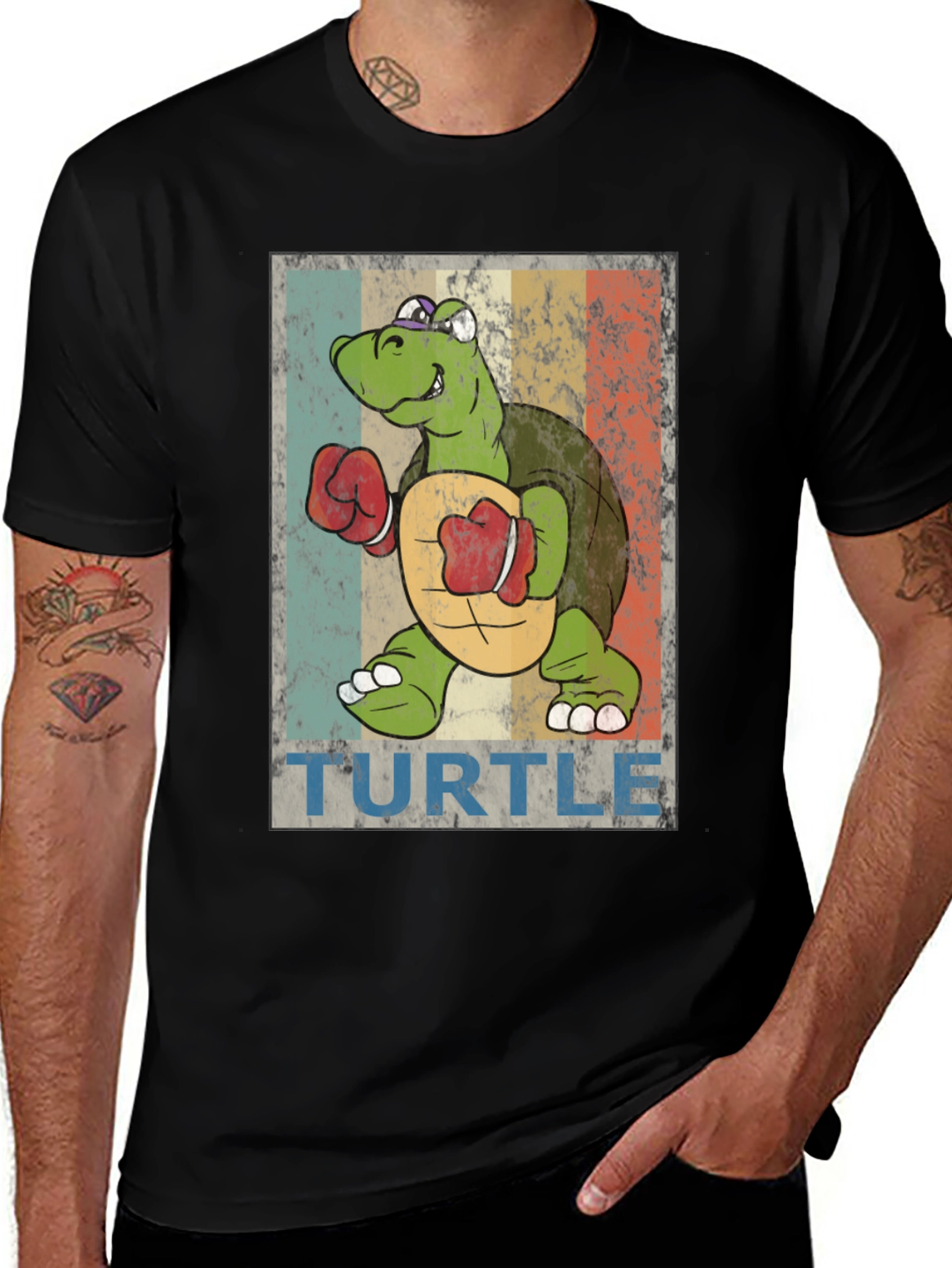Retro Turtle Boxing T-Shirt