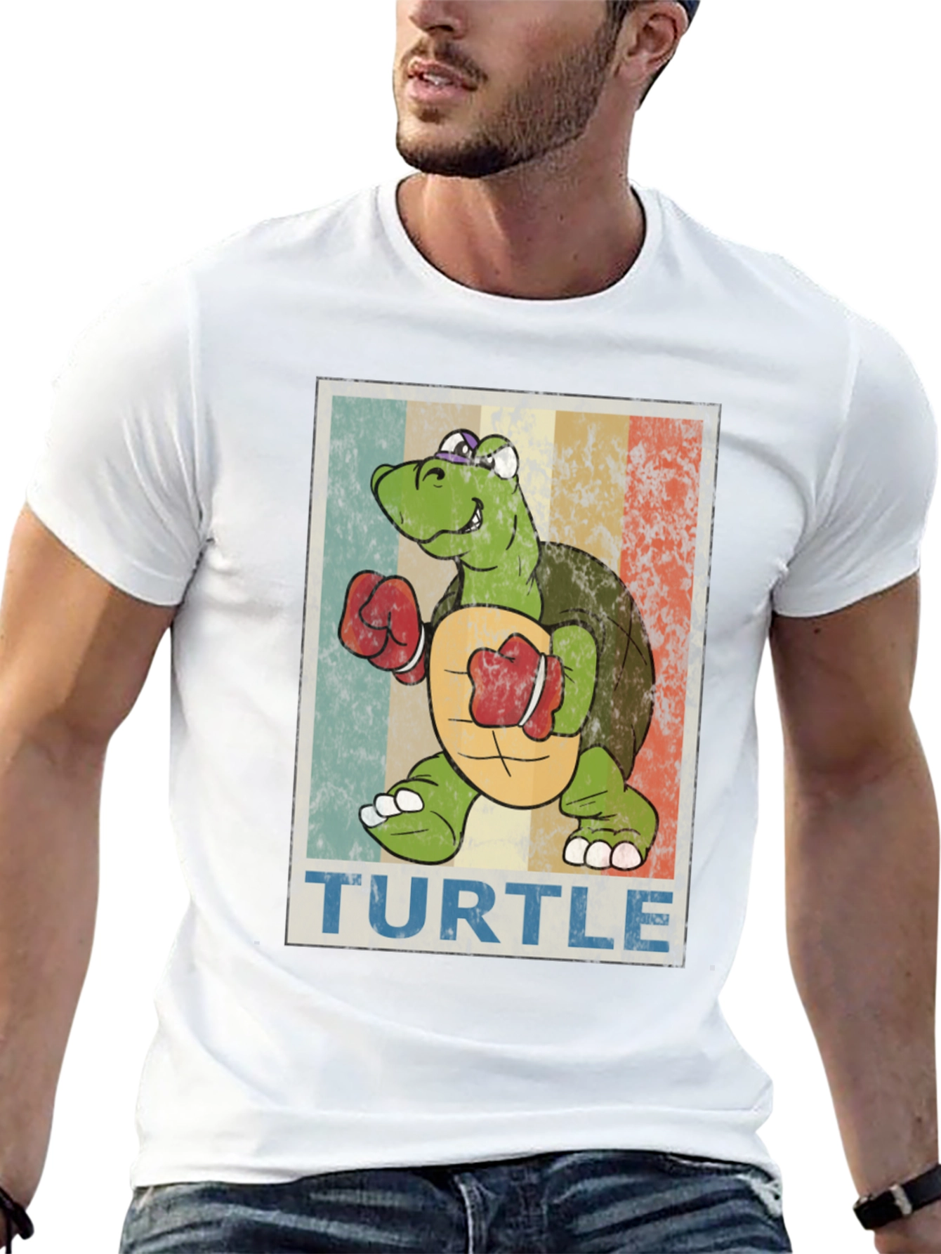 Retro Turtle Boxing T-Shirt