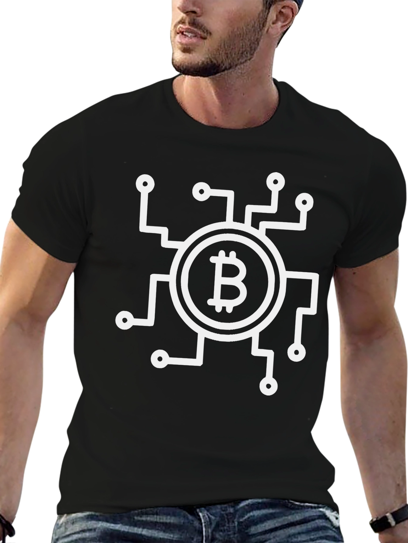 Bitcoin Circuit T-Shirt - Black Crypto Tee