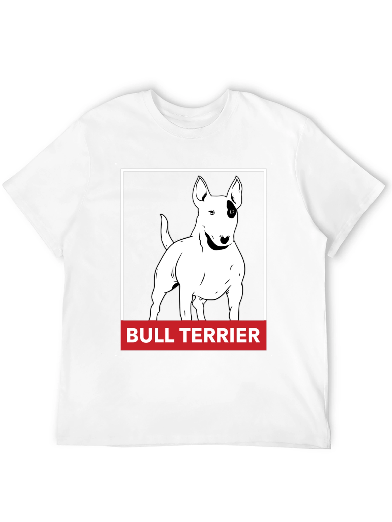 Bull Terrier Graphic Tee - Black Cotton Comfort