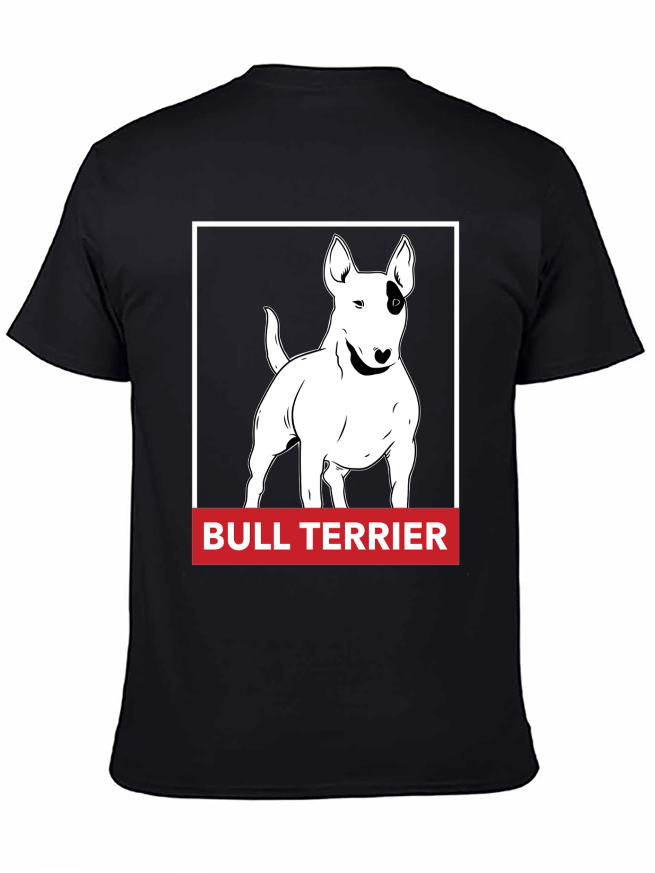 Bull Terrier Graphic Tee - Black Cotton Comfort