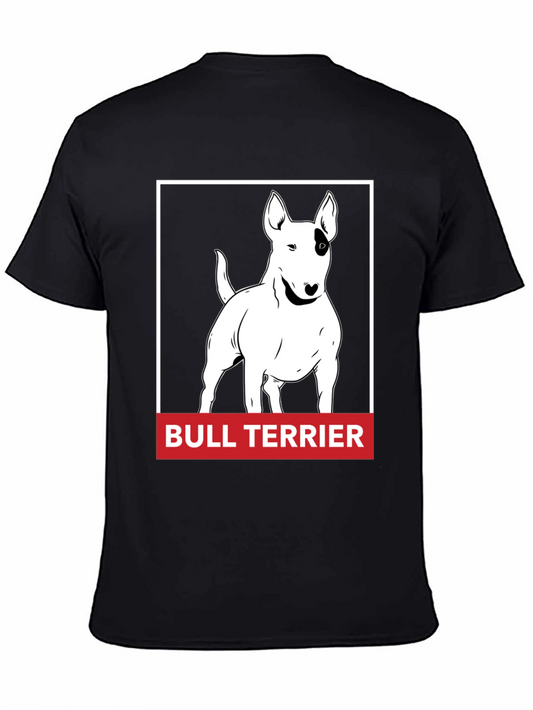 Bull Terrier Graphic Tee - Black Cotton Comfort