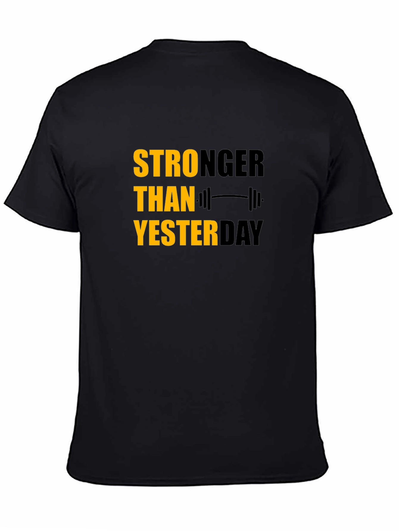 Stronger Than Yesterday Graphic Tee - Motivational Fitness Shirt