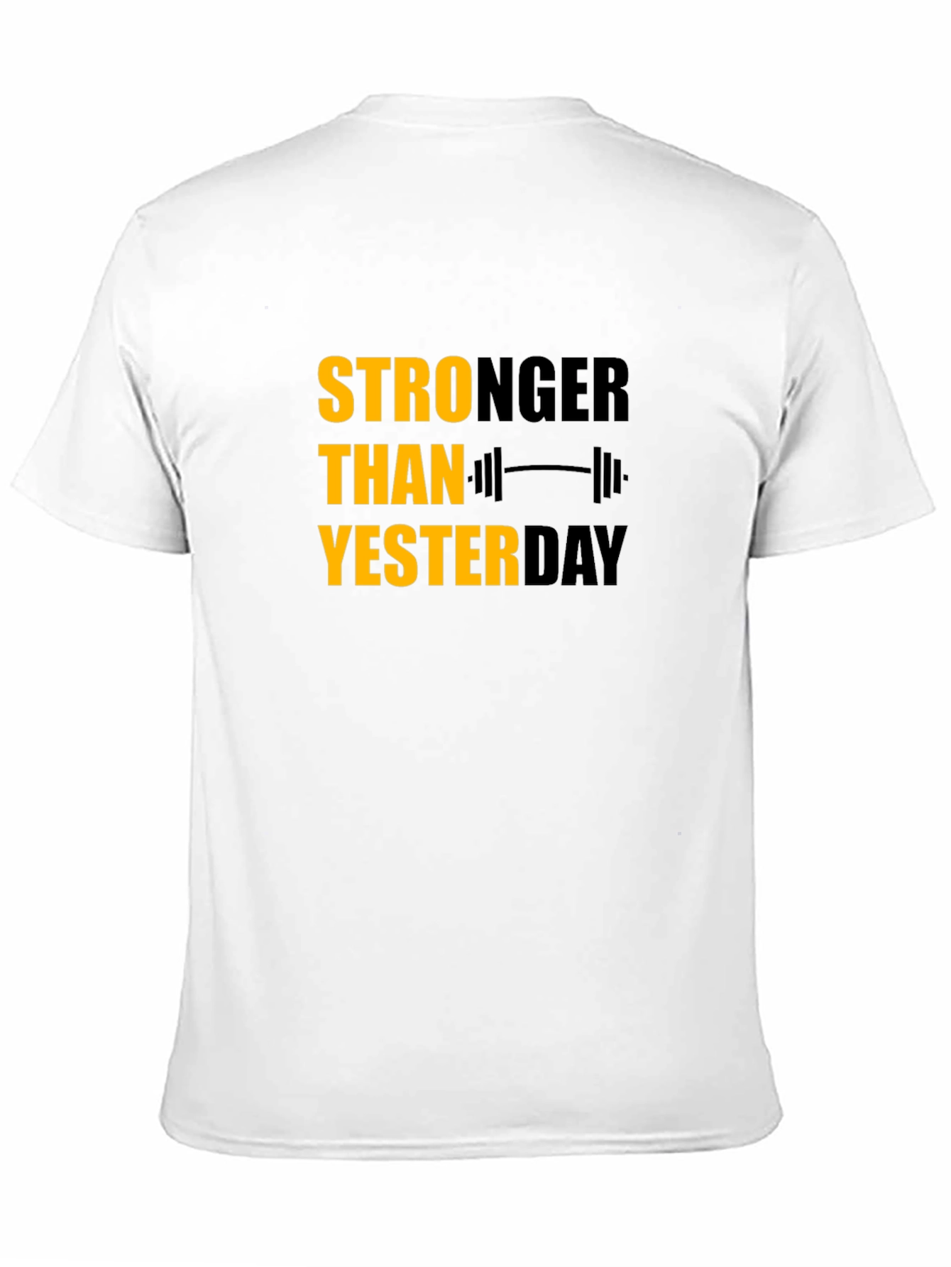 Stronger Than Yesterday Graphic Tee - Motivational Fitness Shirt