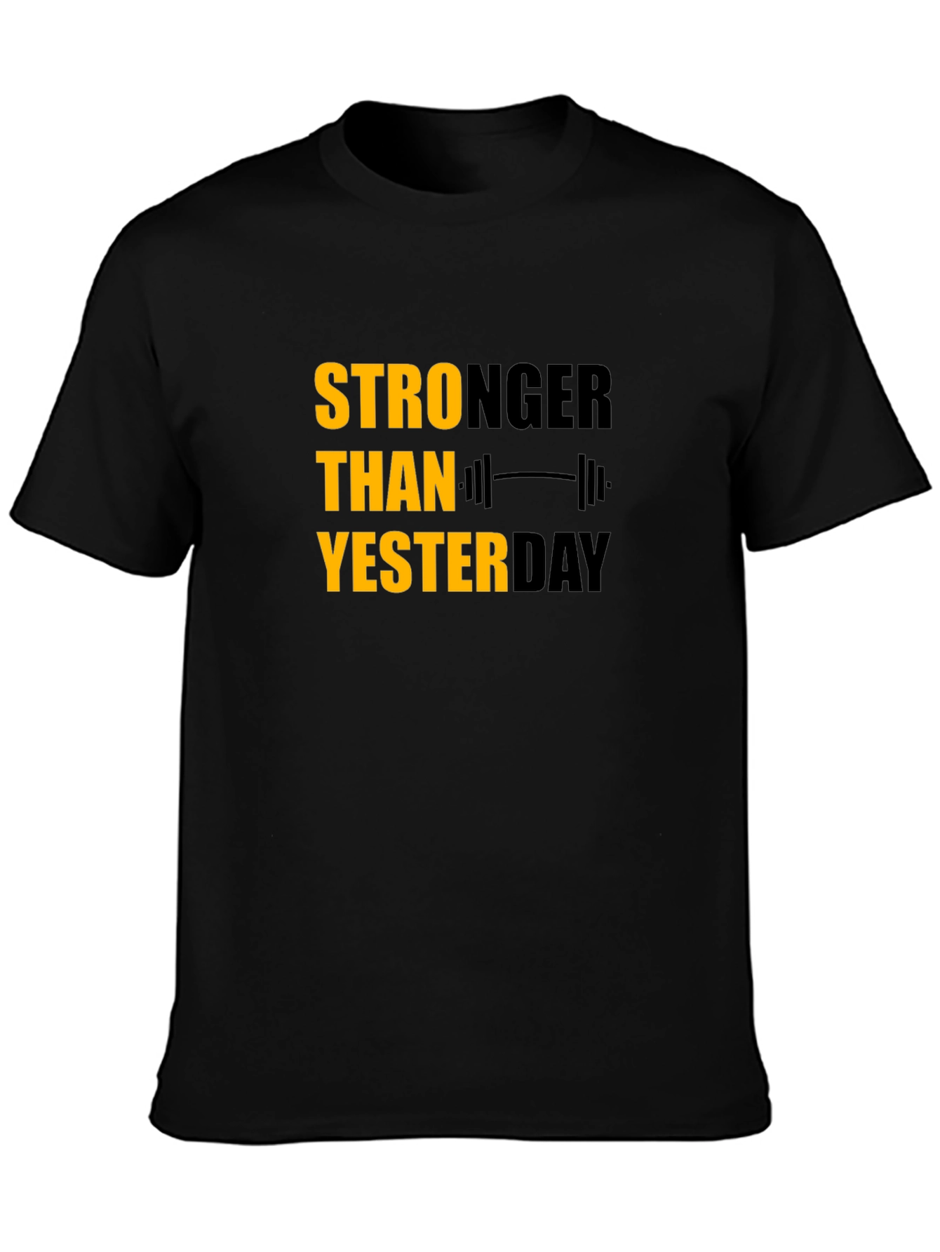 Stronger Than Yesterday Graphic Tee - Motivational Fitness Shirt