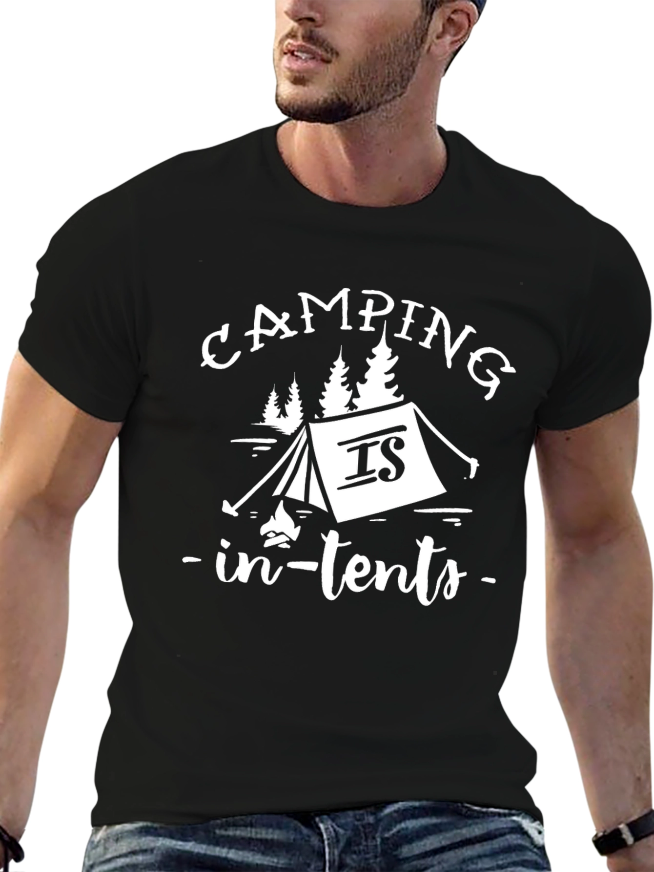 Camping Is In-Tents T-Shirt - Outdoors Adventure Tee