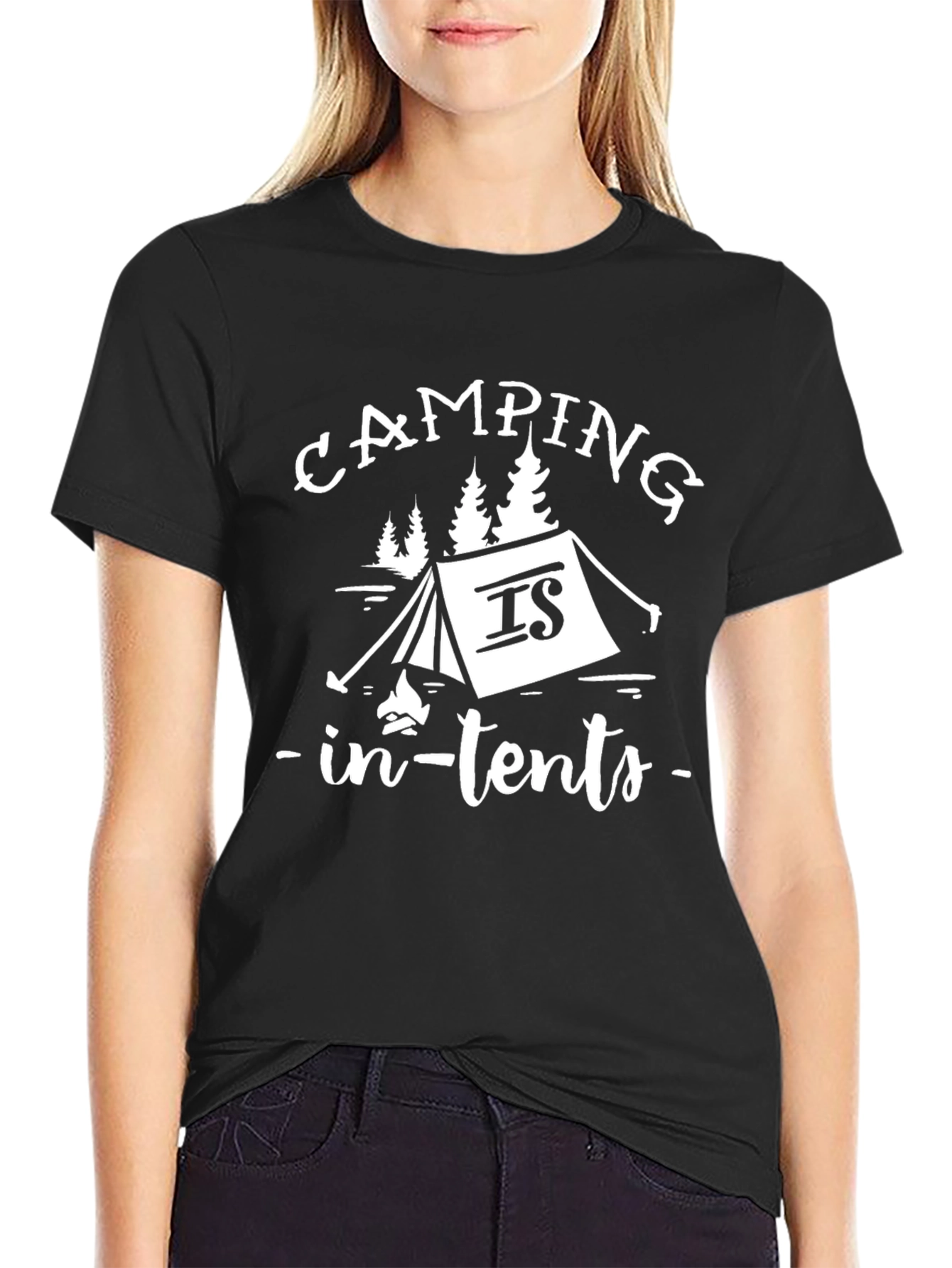 Camping Is In-Tents T-Shirt - Outdoors Adventure Tee