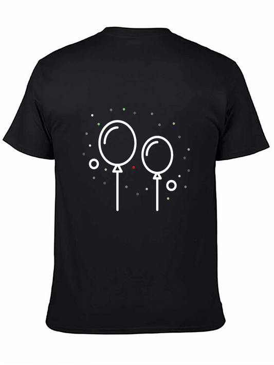 Minimalist Balloon Graphic Black Tee