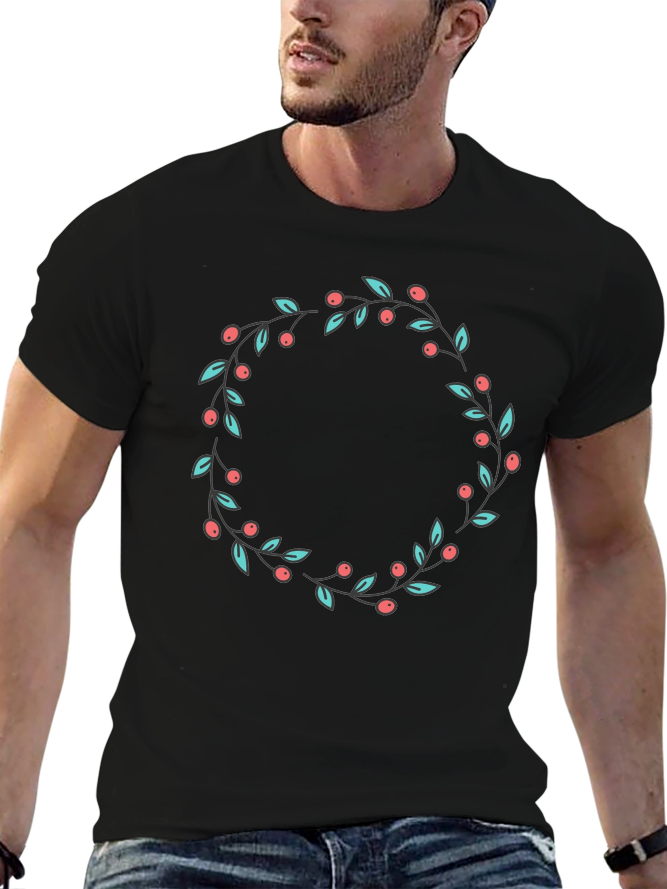 Berry Wreath Graphic Tee - Classic Fit