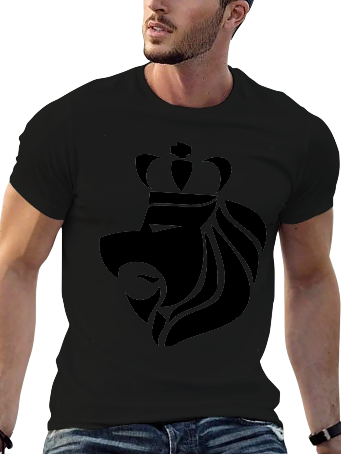 Lion Crown Graphic Tee - Black