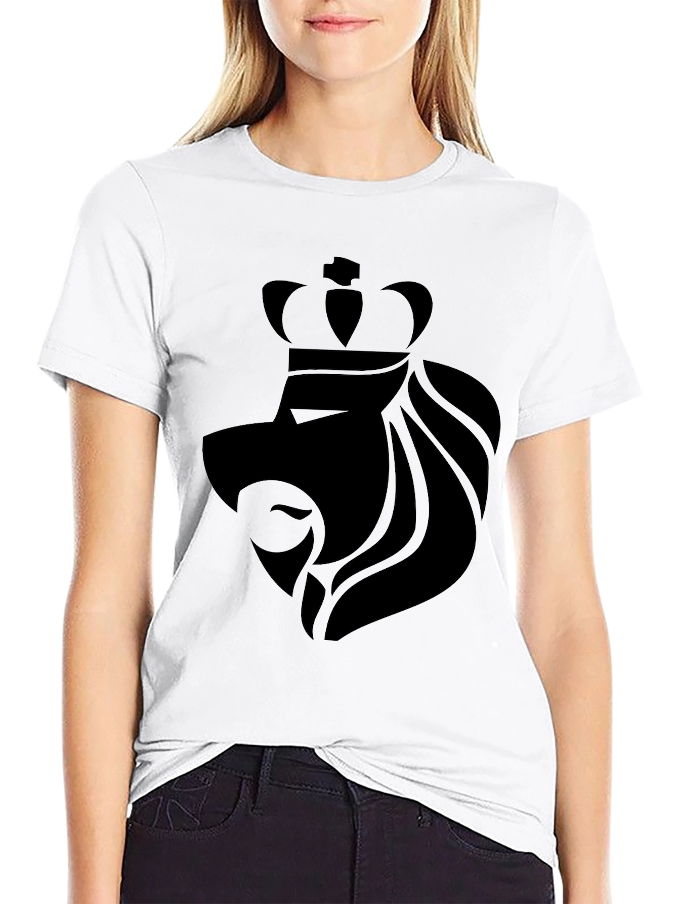 Lion Crown Graphic Tee - Black