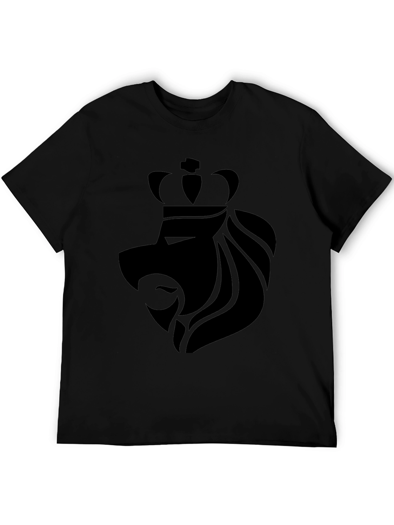 Lion Crown Graphic Tee - Black