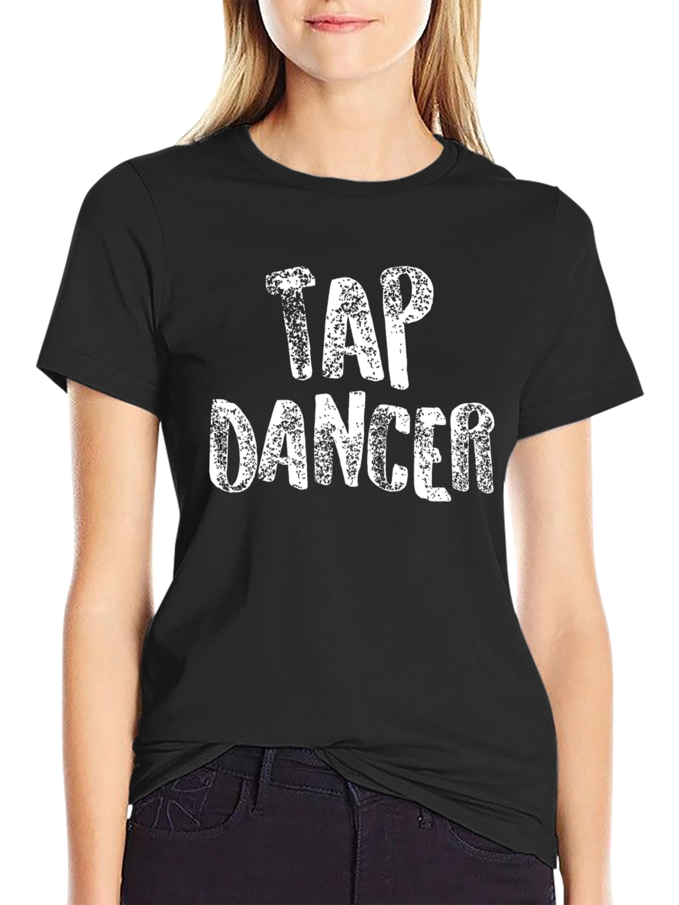 Tap Dancer Graphic T-Shirt - Black Cotton Tee