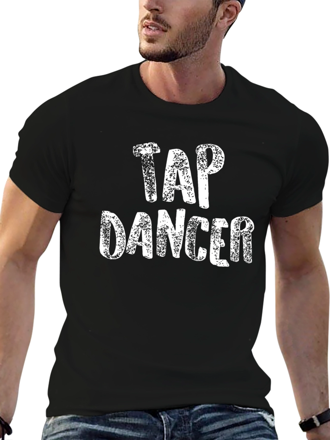 Tap Dancer Graphic T-Shirt - Black Cotton Tee