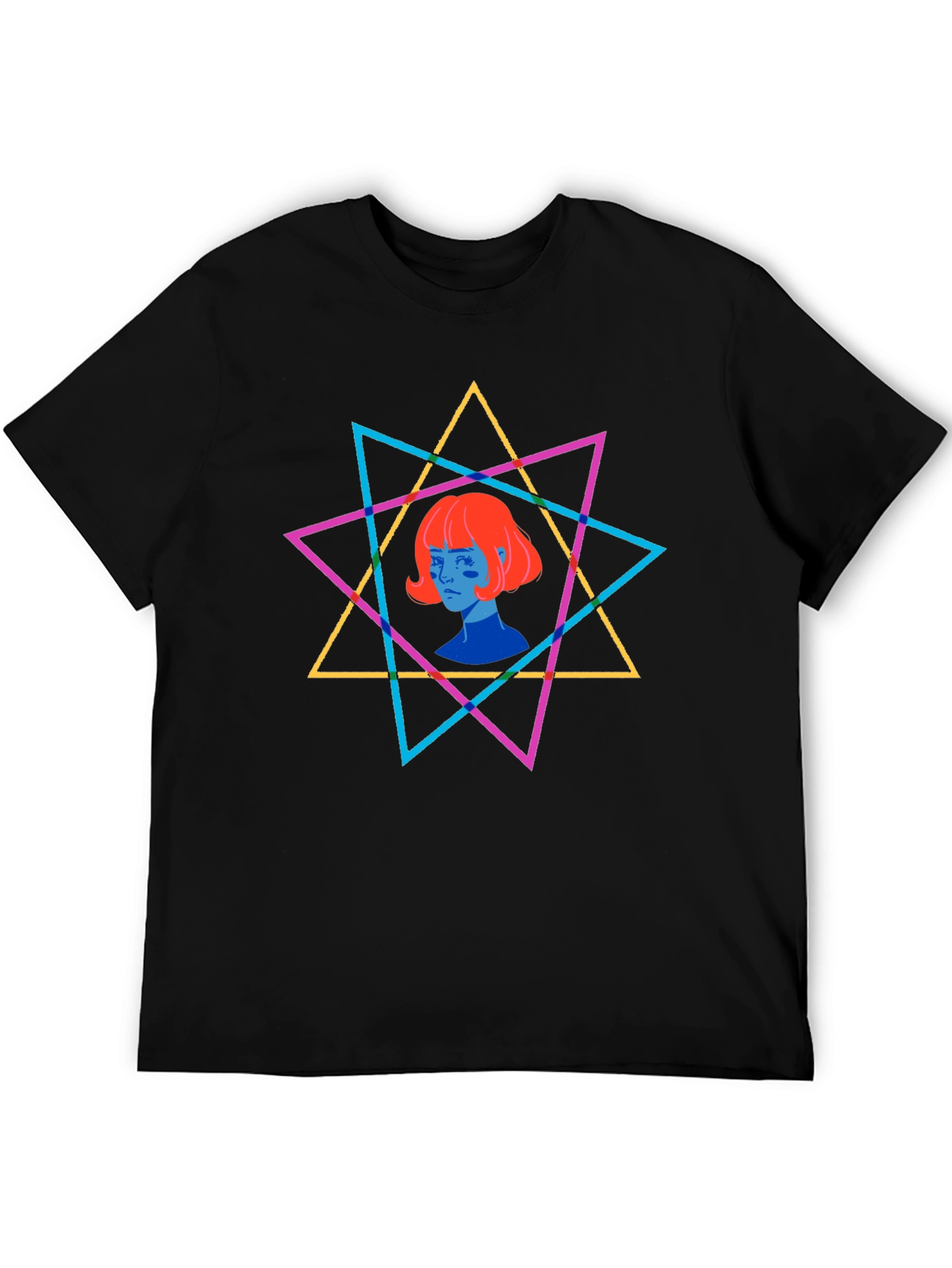 Geometric Star Graphic T-Shirt - Unisex