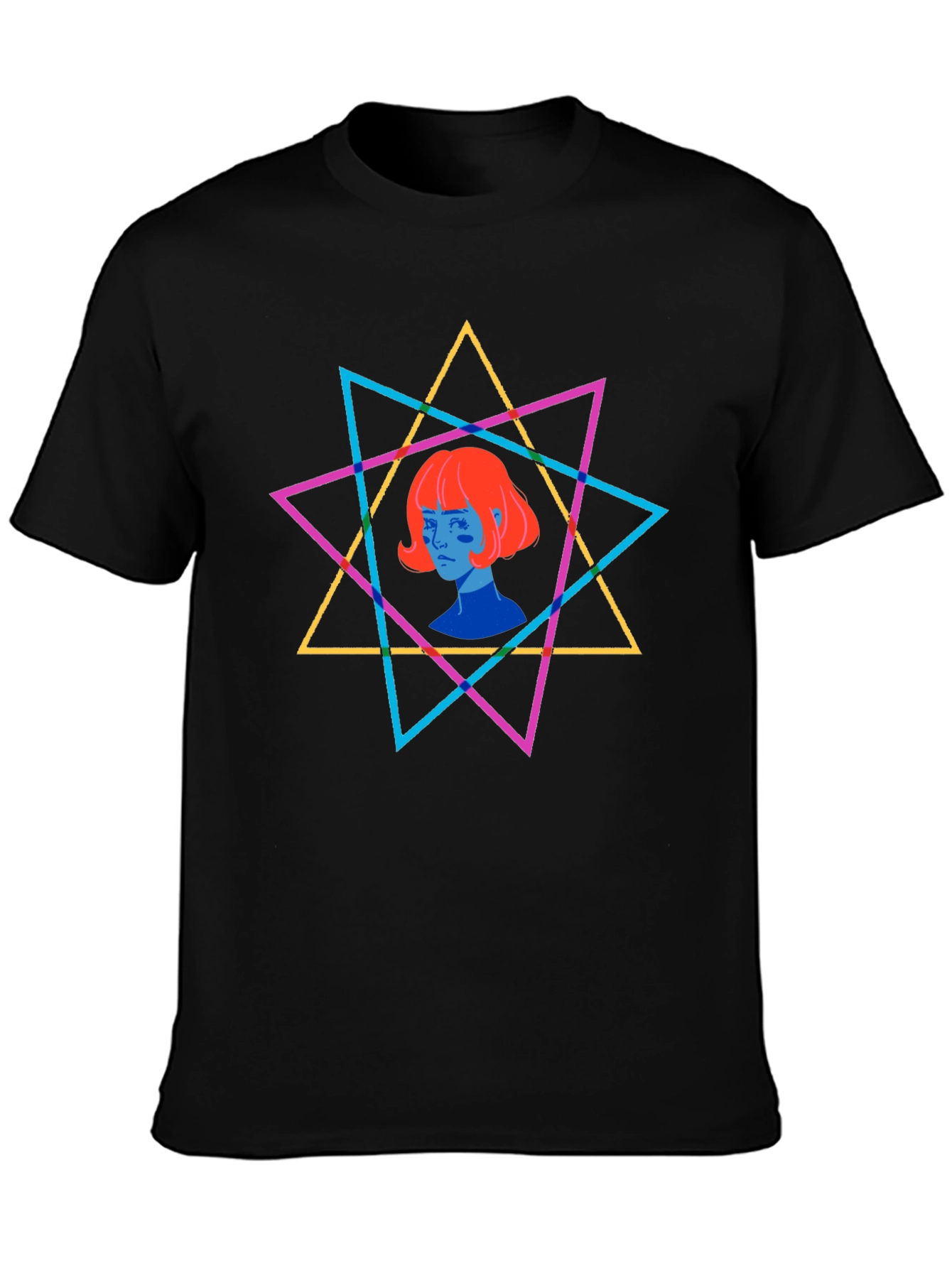 Geometric Star Graphic T-Shirt - Unisex