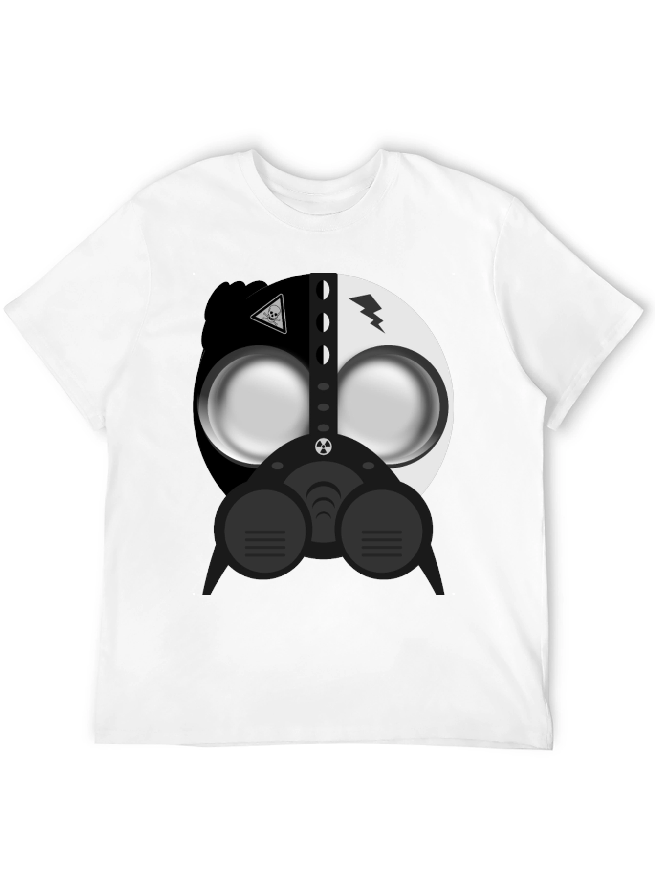 Unique Gas Mask Graphic T-Shirt - Biohazard Style