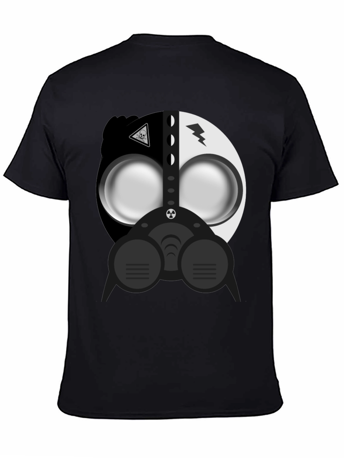 Unique Gas Mask Graphic T-Shirt - Biohazard Style